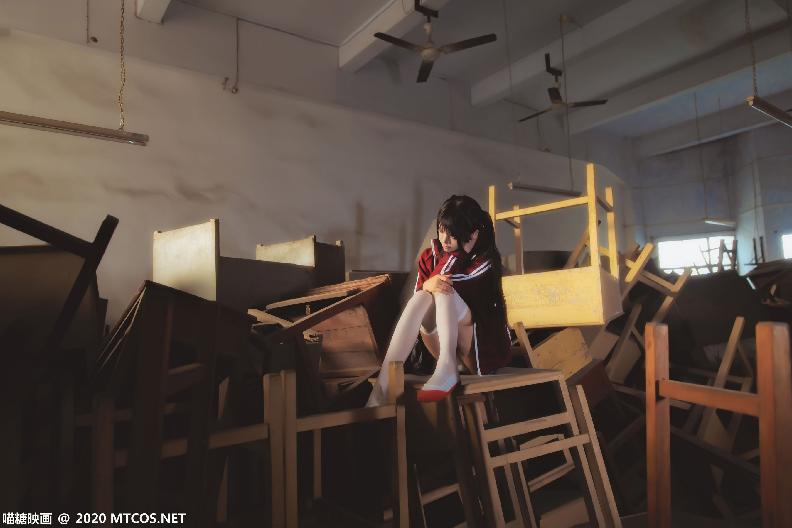 图片[9]-[喵糖映画] VOL.304 桜桃喵 废弃教室-秀臀网-高品质图集网