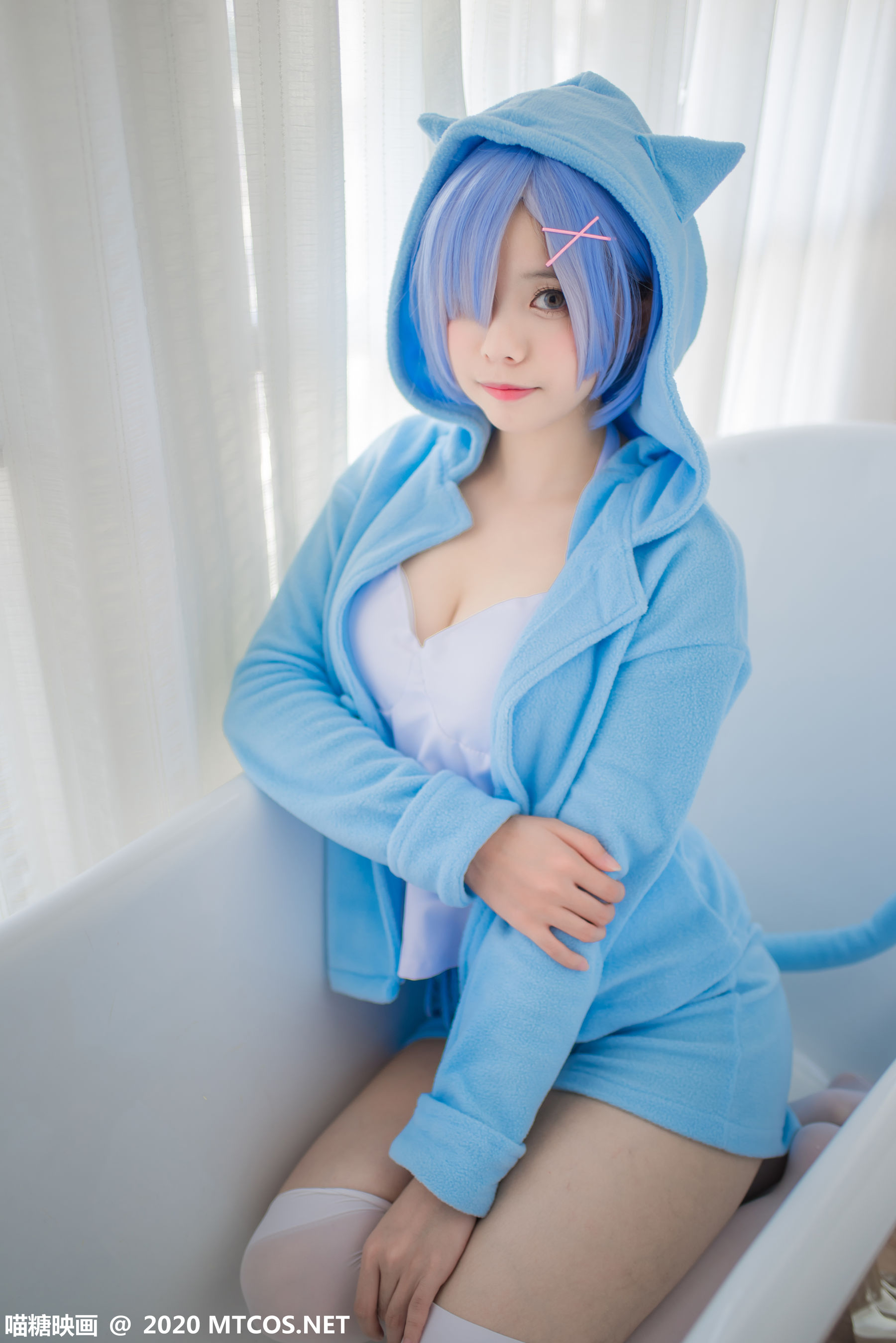 图片[9]-[喵糖映画] VOL.221 小野妹子 蓝色蕾姆-秀臀网-高品质图集网