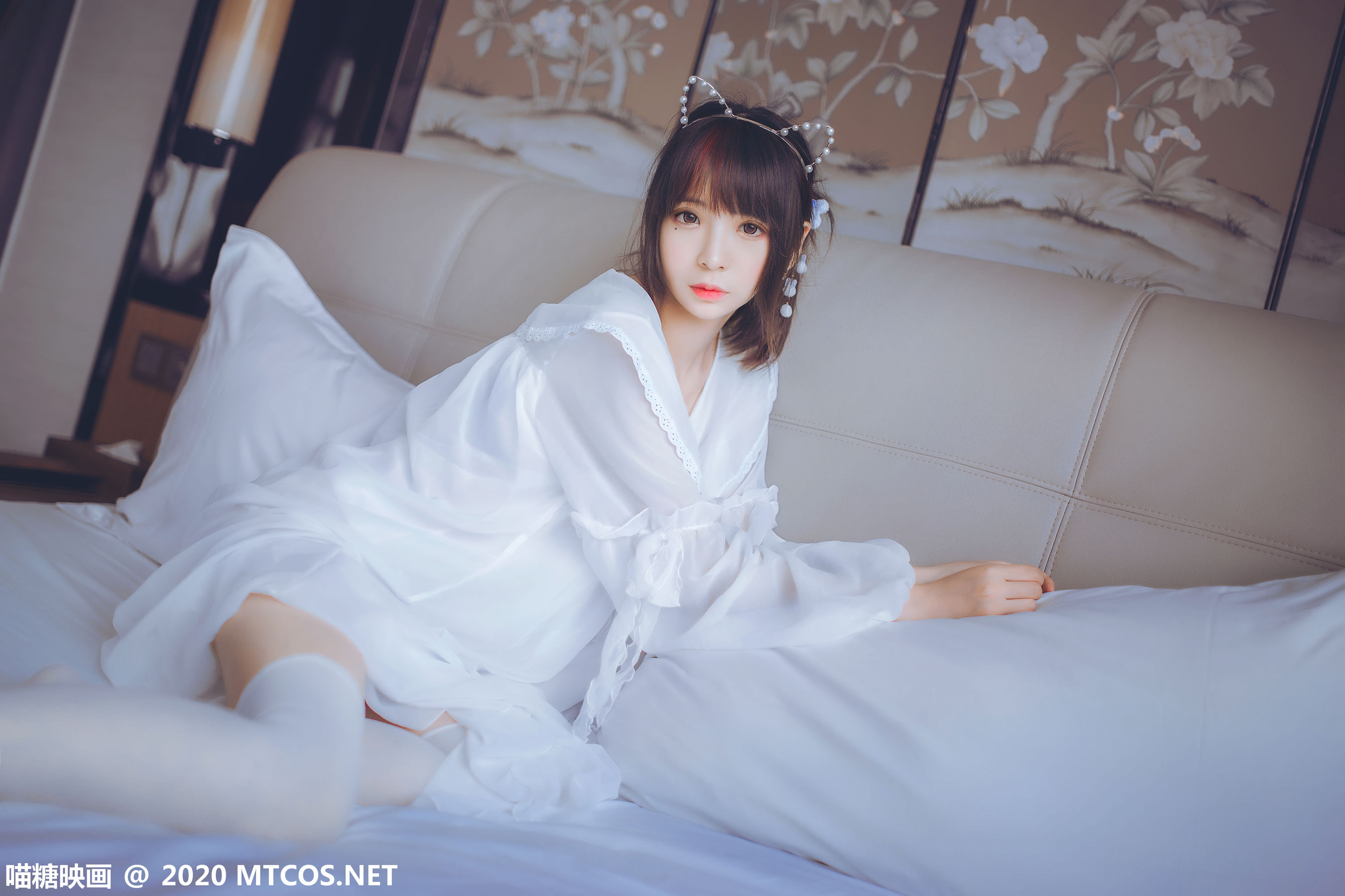 图片[8]-[喵糖映画] VOL.204 疯猫ss 纯白睡裙-秀臀网-高品质图集网