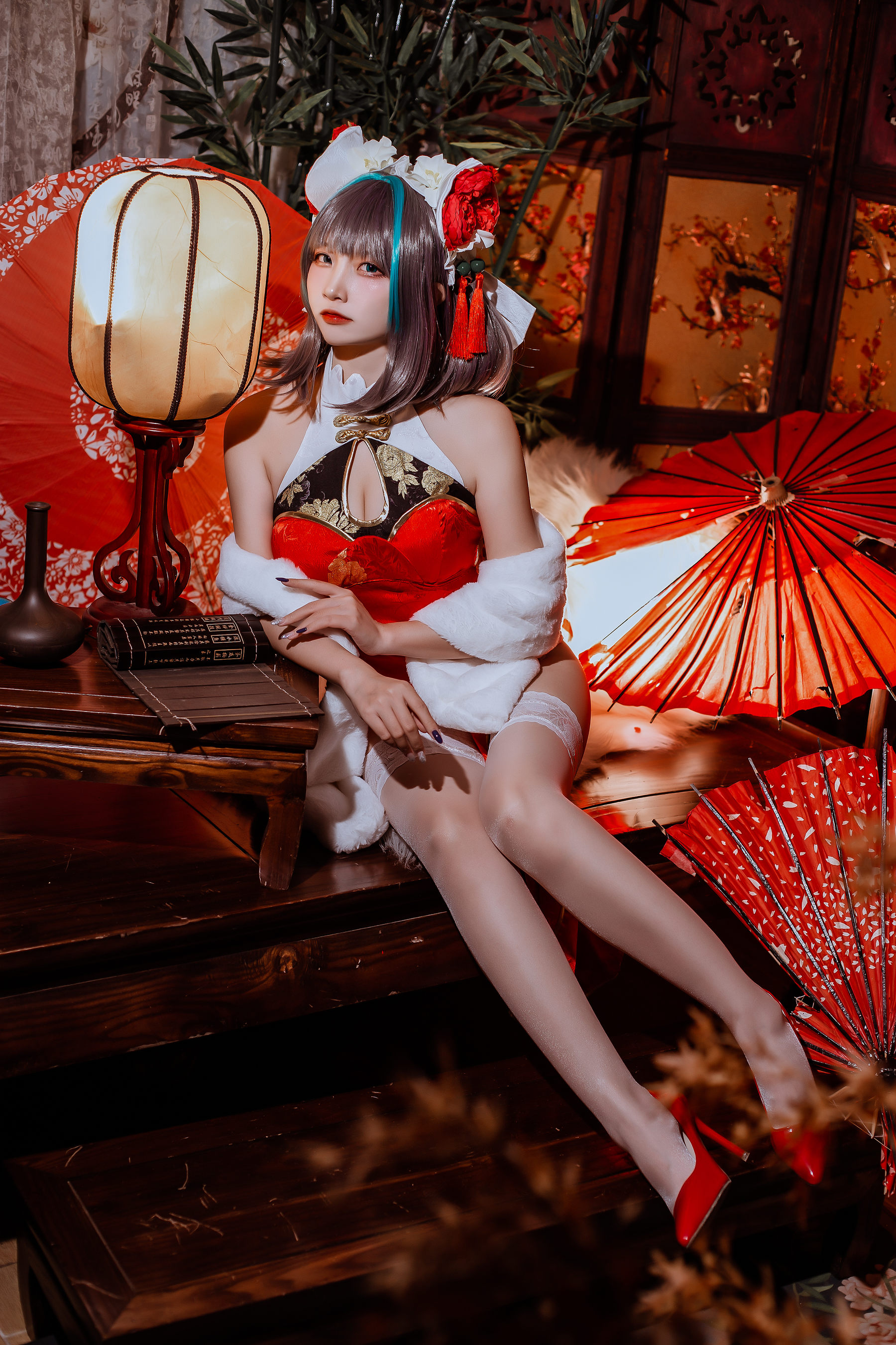 图片[4]-人气Coser二佐Nisa – 碧蓝 柴郡旗袍-蕾丝百合网-美图分享,Cosplay美图,私房写真,套图下载
