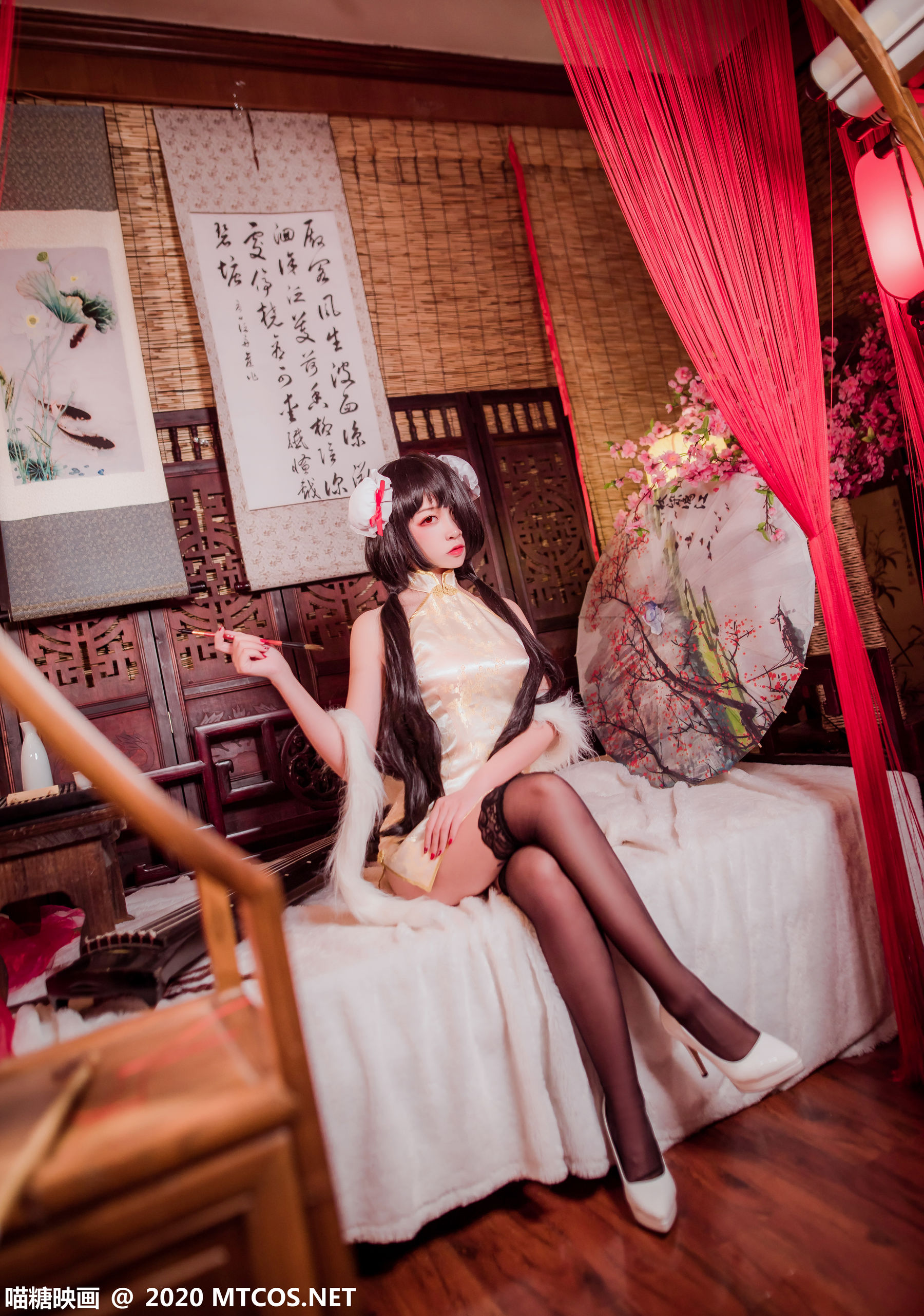 图片[8]-[喵糖映画] HML.019 二佐Nisa 狂三黑丝旗袍-秀臀网-高品质图集网