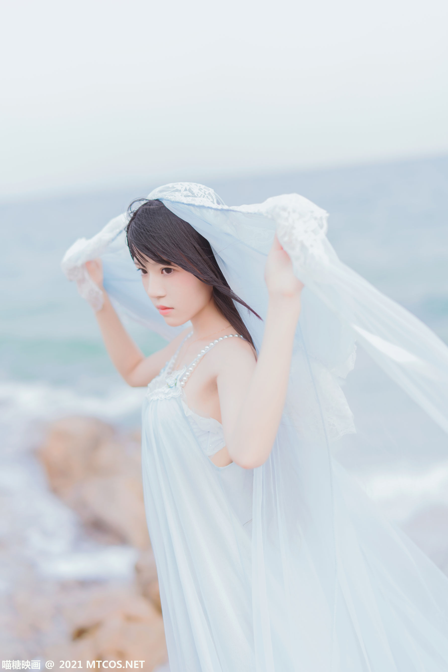 图片[7]-[喵糖映画] VOL.380 桜桃喵 海边长裙-秀臀网-高品质图集网