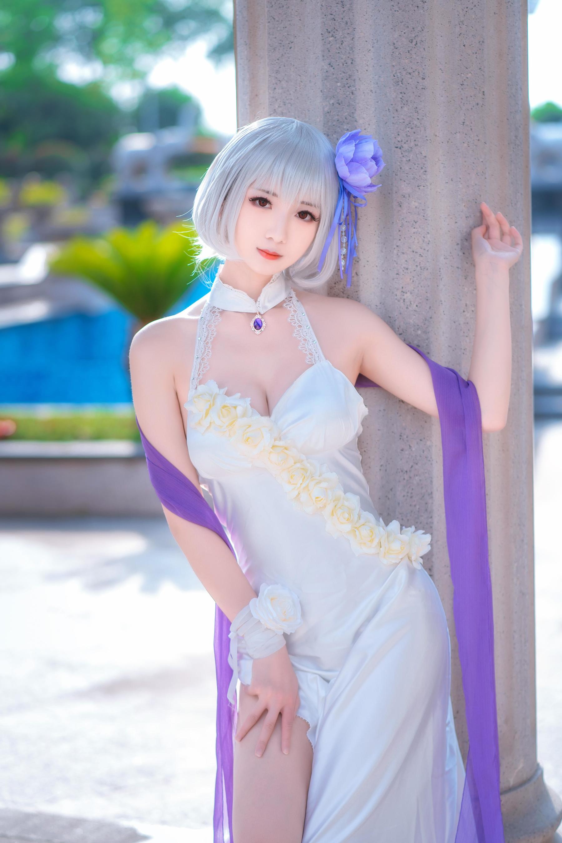 [Cosplay写真] 小姐姐弥音音ww – 天狼星 纯白蔷薇-秀臀网-高品质图集网