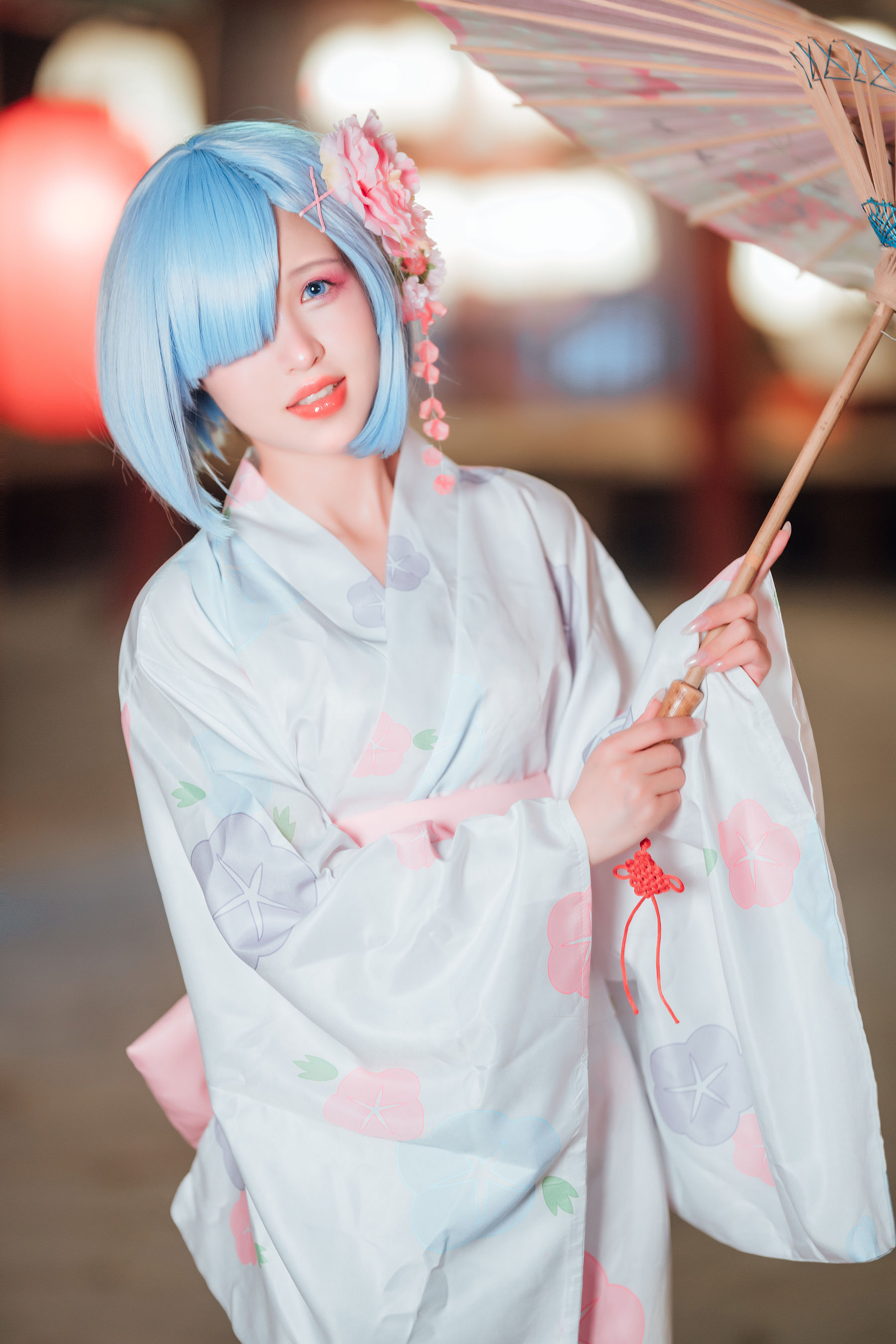 [网红COSER] 美少女晕崽 – 和服雷姆-秀臀网-高品质图集网