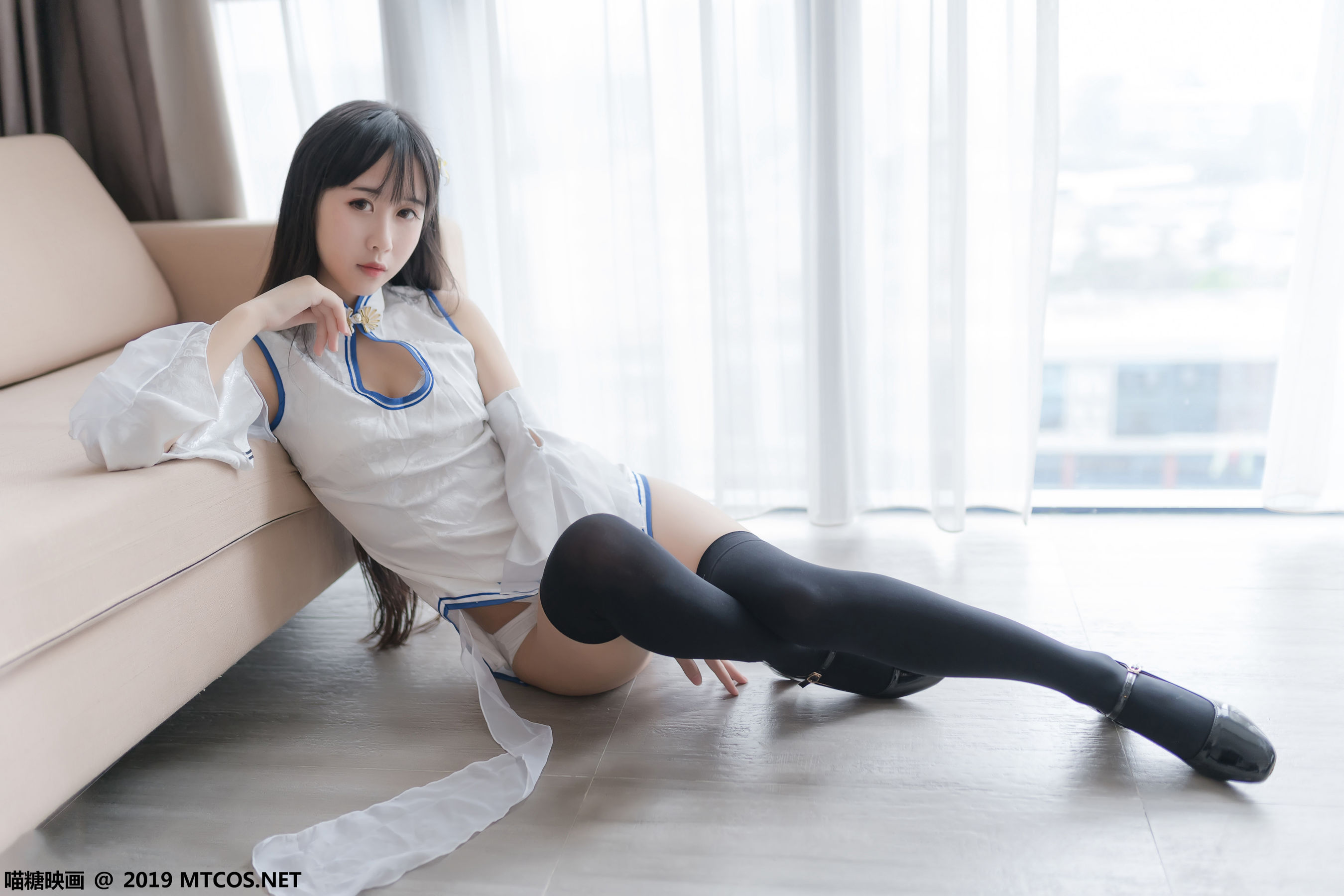 图片[7]-[喵糖映画] VOL.066 不呆猫 – 旗袍半截袜-秀臀网-高品质图集网