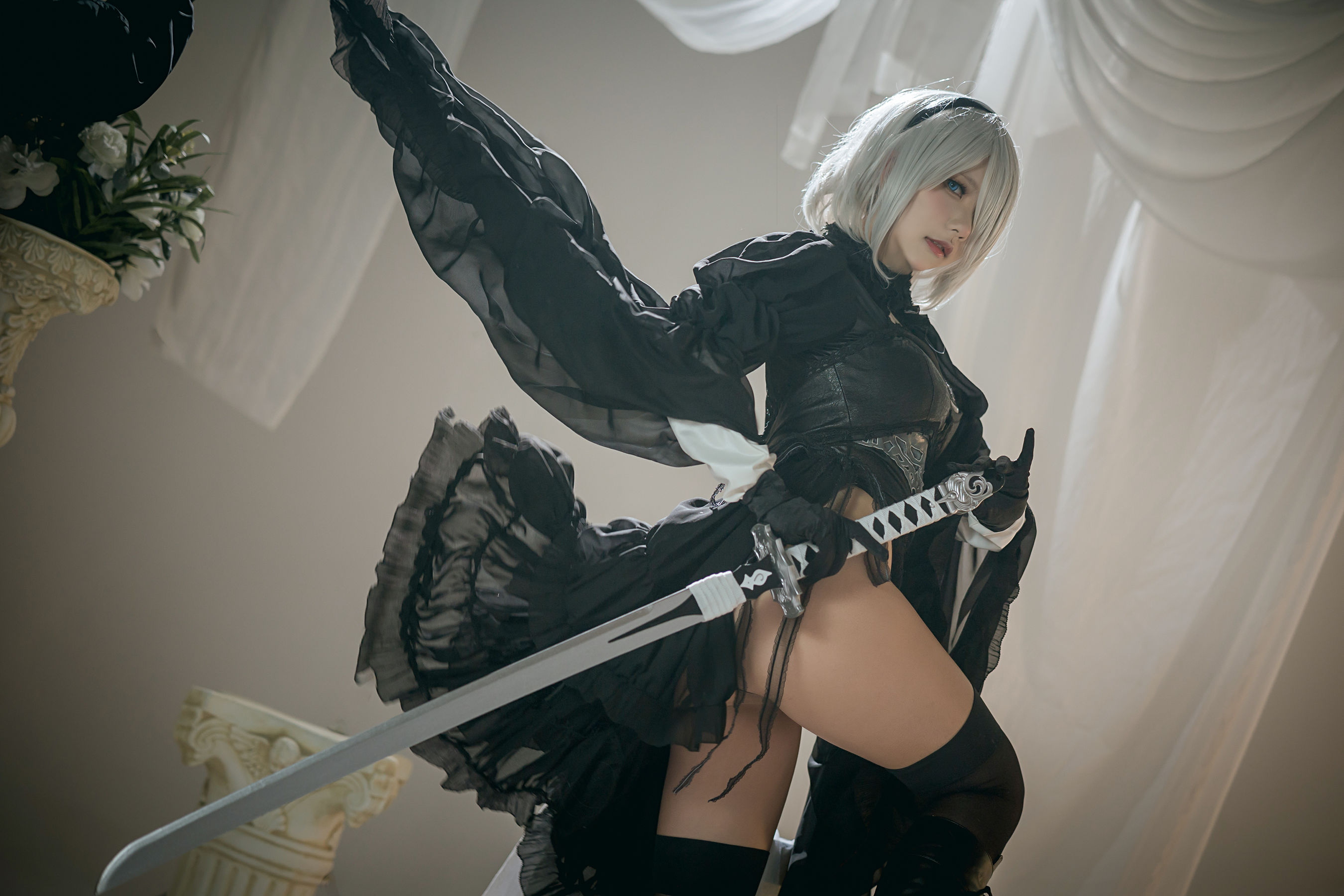 [福利COS] 是一只熊仔吗 – Nier 2B Dress Ver-秀臀网-高品质图集网