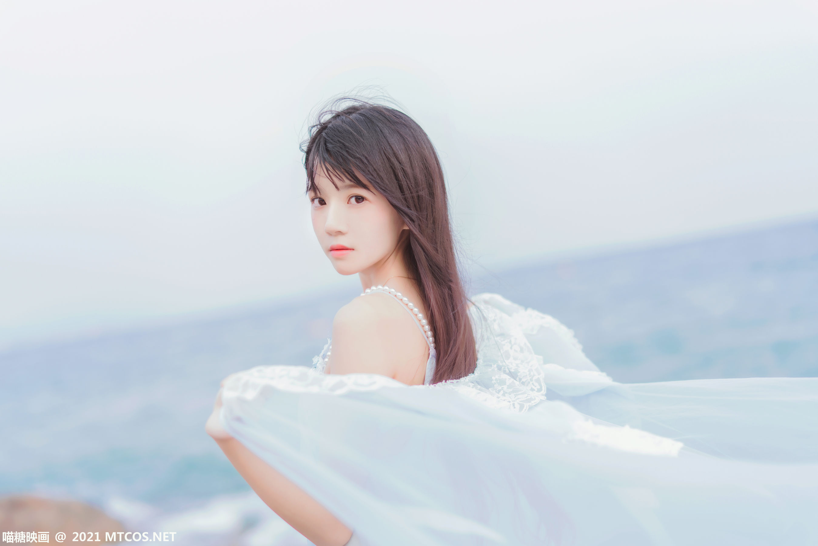 图片[8]-[喵糖映画] VOL.380 桜桃喵 海边长裙-秀臀网-高品质图集网