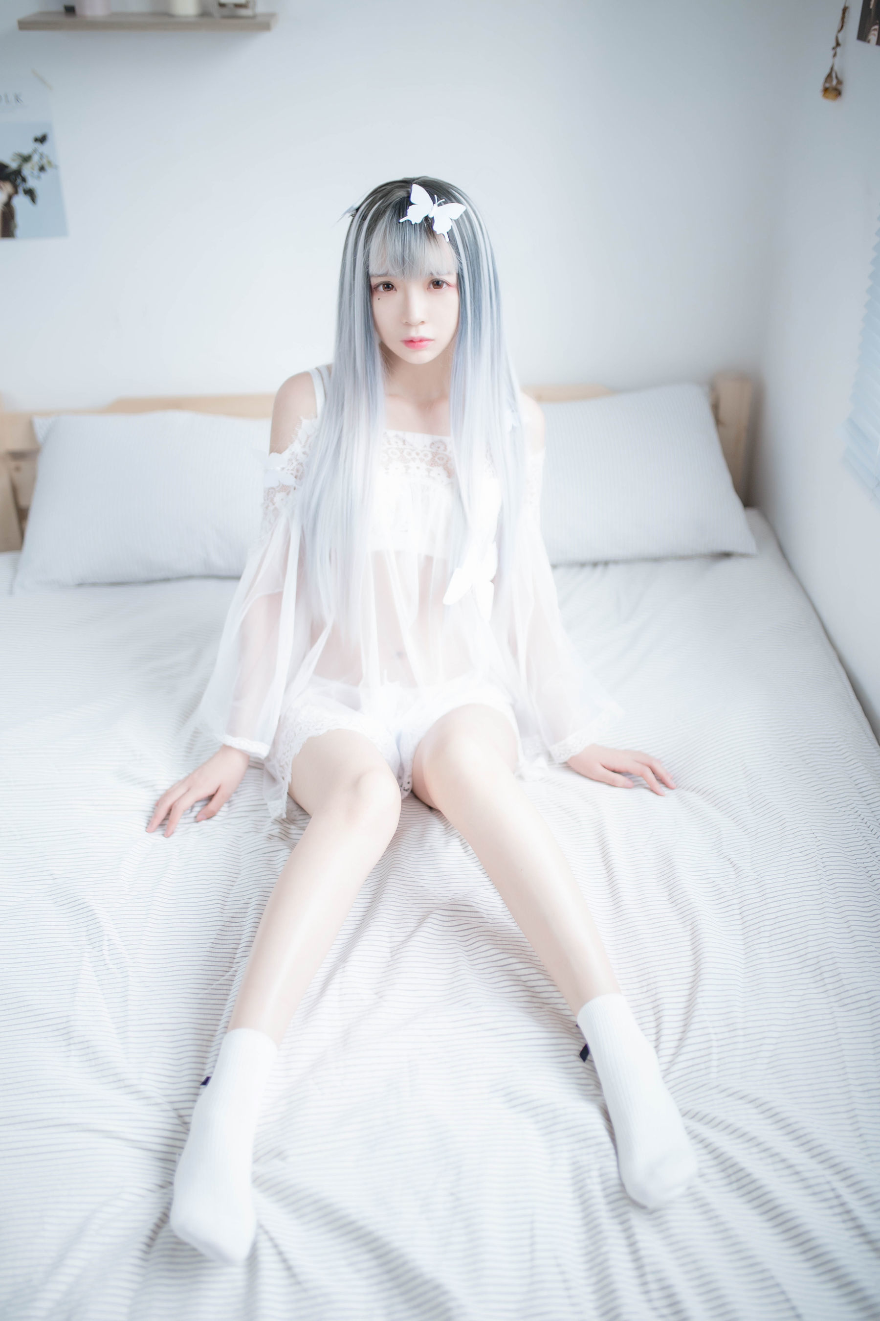 [网红COSER] 疯猫ss – 透明白纱-秀臀网-高品质图集网