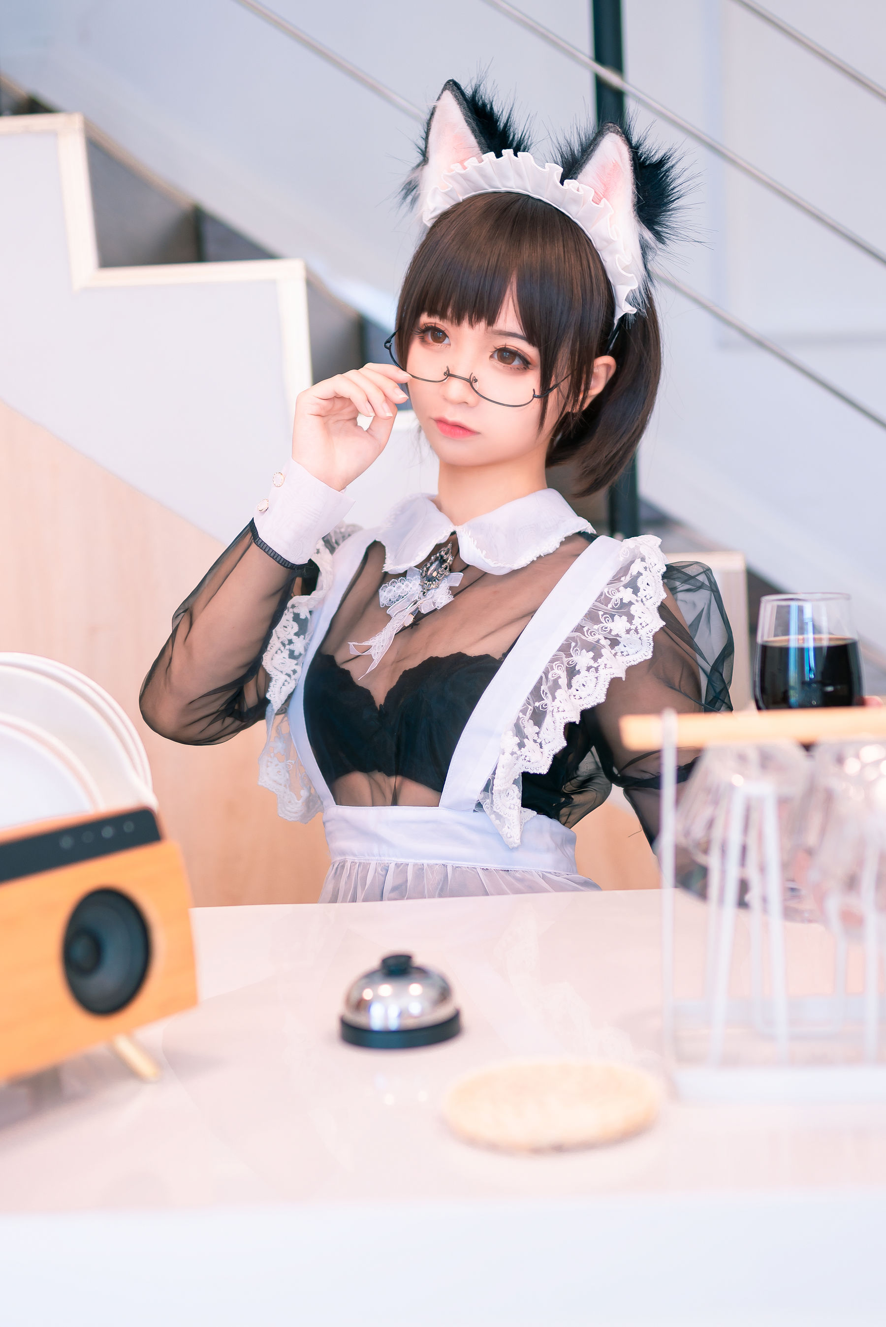 [Cosplay写真] 动漫博主蠢沫沫 – 透明女仆-秀臀网-高品质图集网