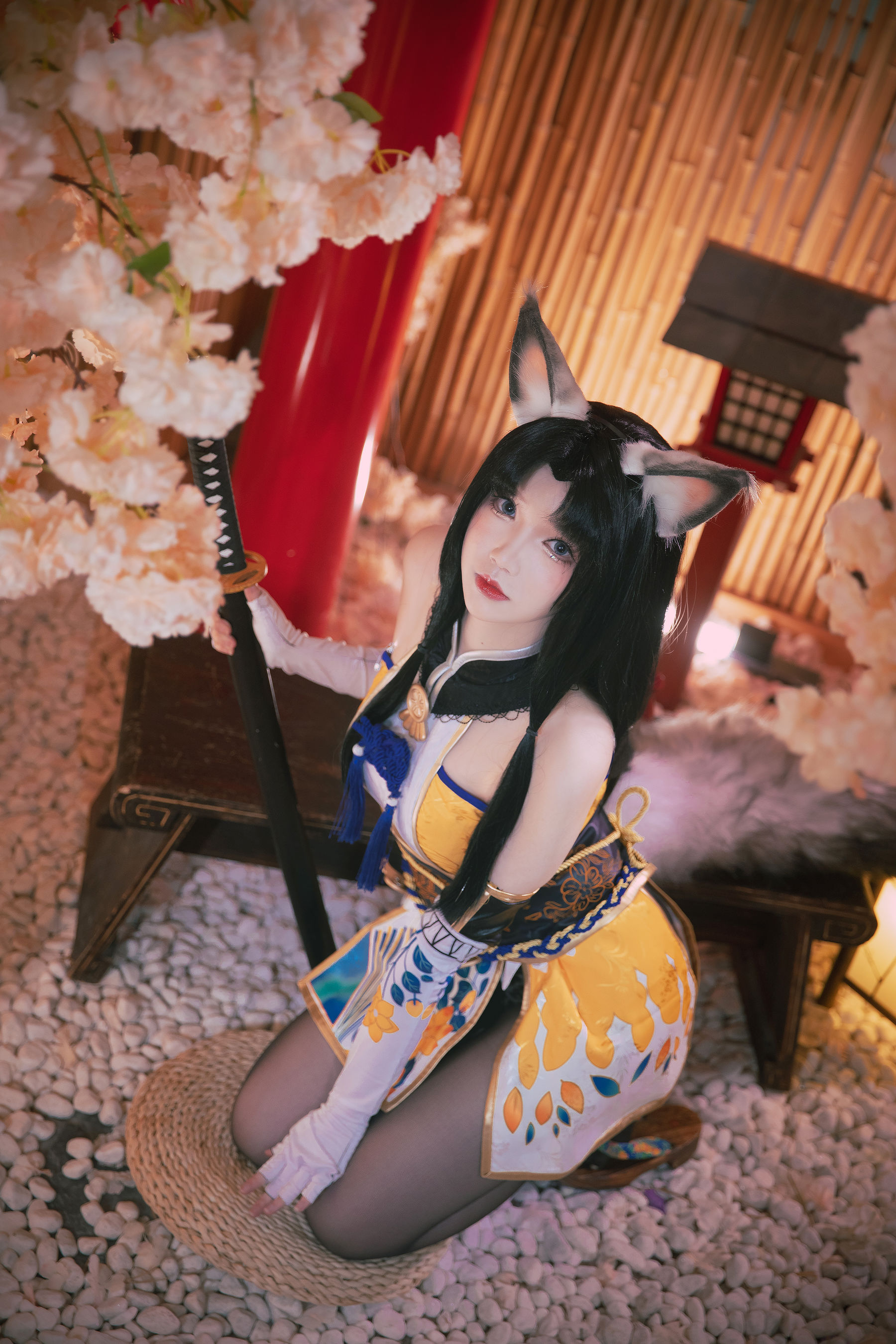 [福利COS] 动漫博主雪晴Astra – 永劫无间 黑丝胡桃-秀臀网-高品质图集网