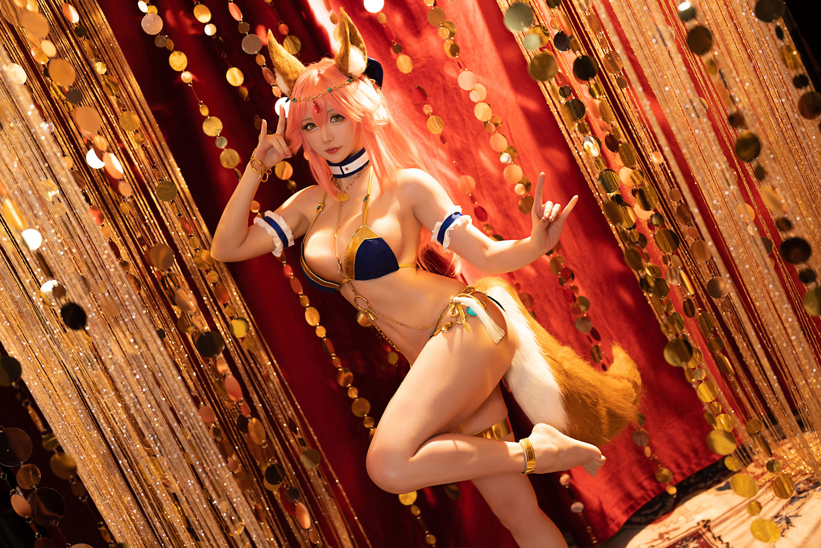 [网红COSER] Coser小姐姐星之迟迟 – 玉藻前舞娘-秀臀网-高品质图集网