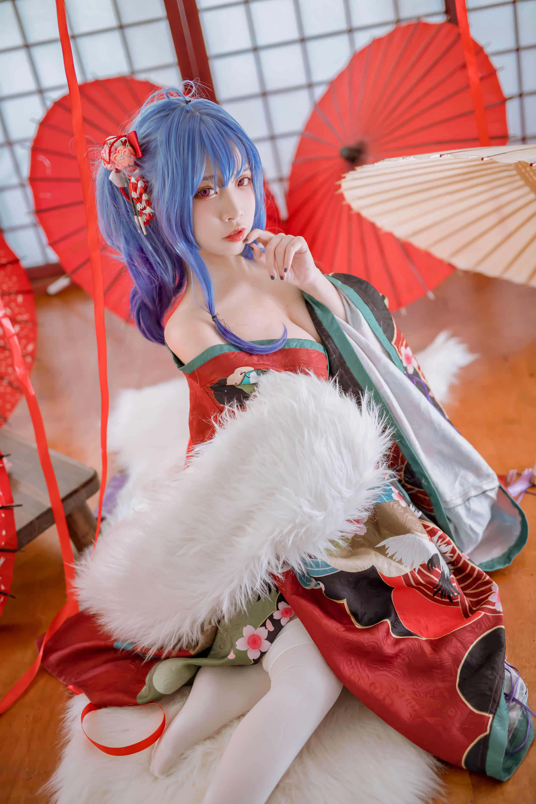 [福利COS] 人气Coser二佐Nisa – 碧蓝 圣路易斯和服-秀臀网-高品质图集网