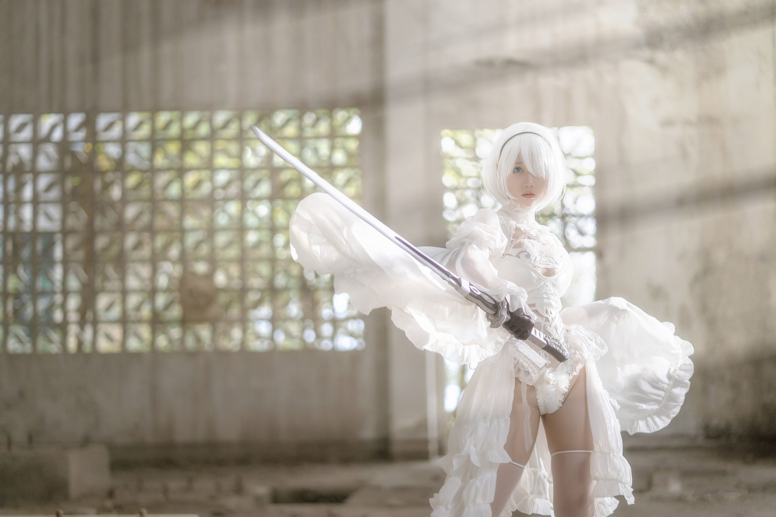 图片[9]-微博福利姬镜酱 2B白色婚纱-秀臀网-高品质图集网