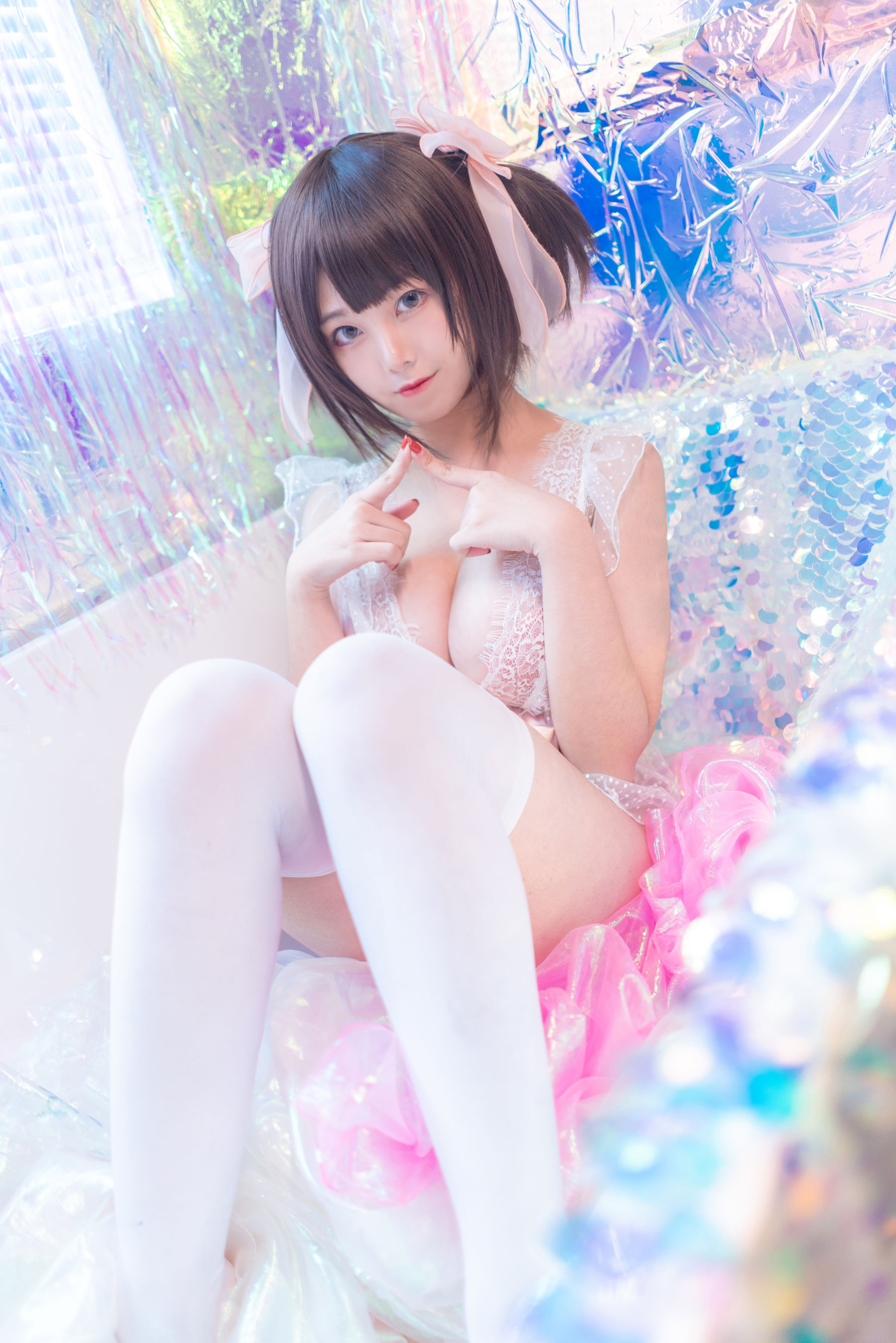 图片[7]-萌系小姐姐蜜汁猫裘 粉色私房-秀臀网-高品质图集网