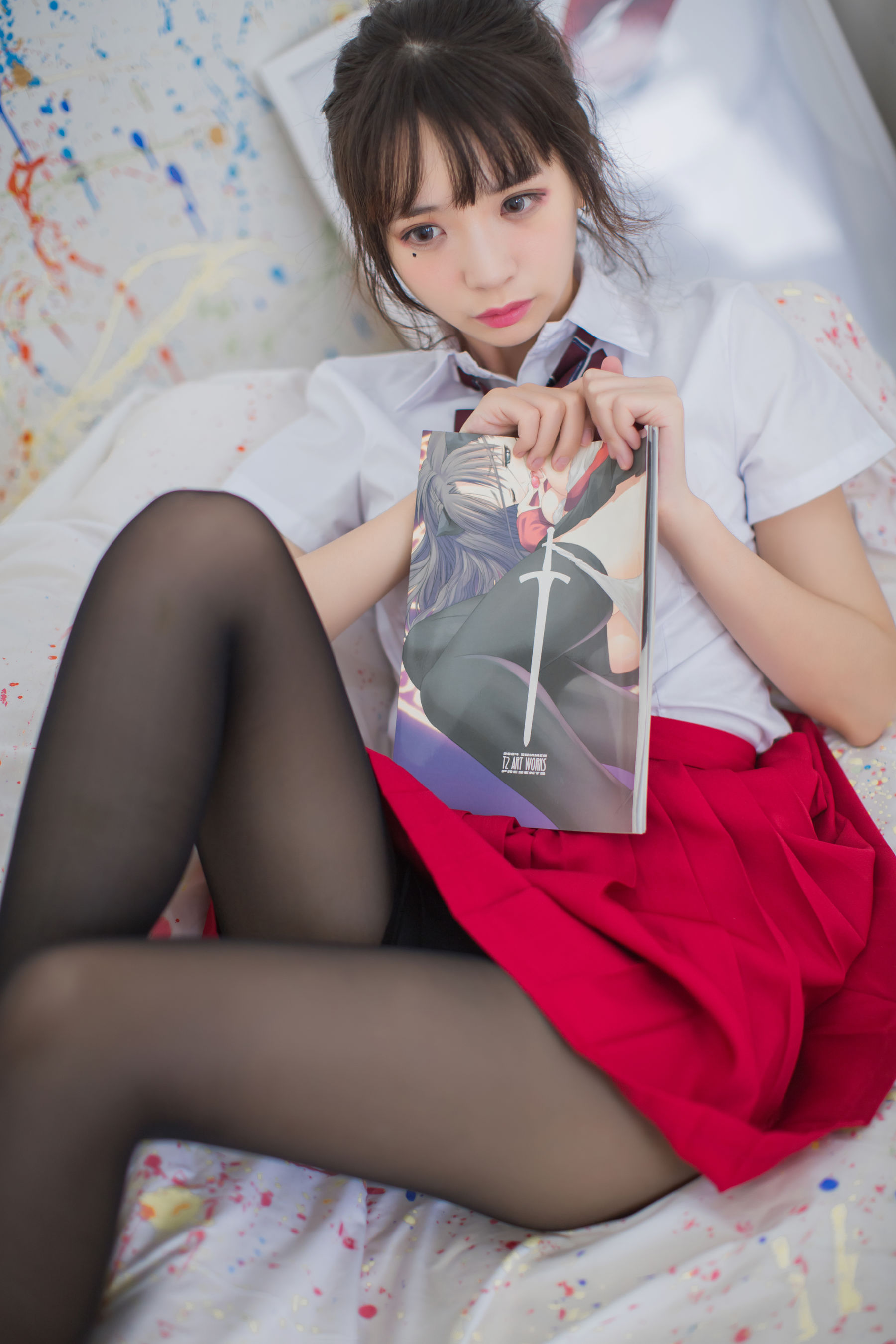 疯猫ss 画室JK少女-蕾丝百合网-美图分享,Cosplay美图,私房写真,套图下载