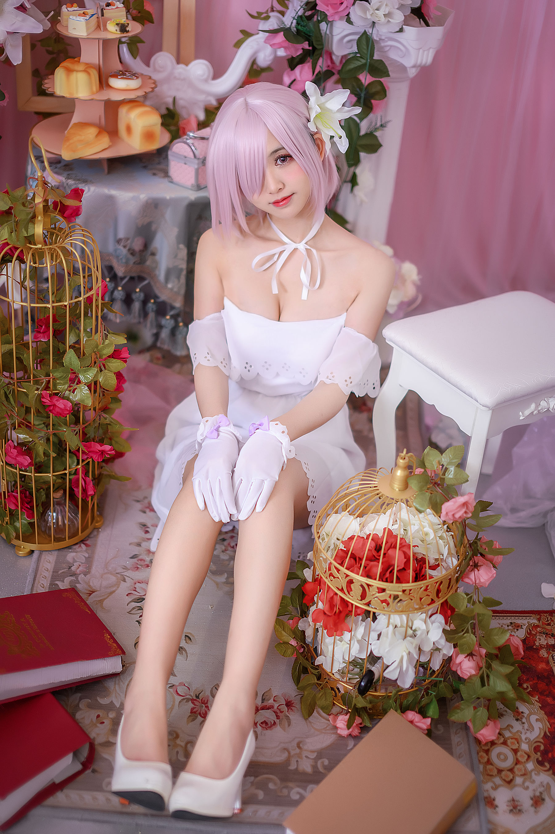 图片[9]-超人气Coser鳗鱼霏儿 玛修白裙-秀臀网-高品质图集网