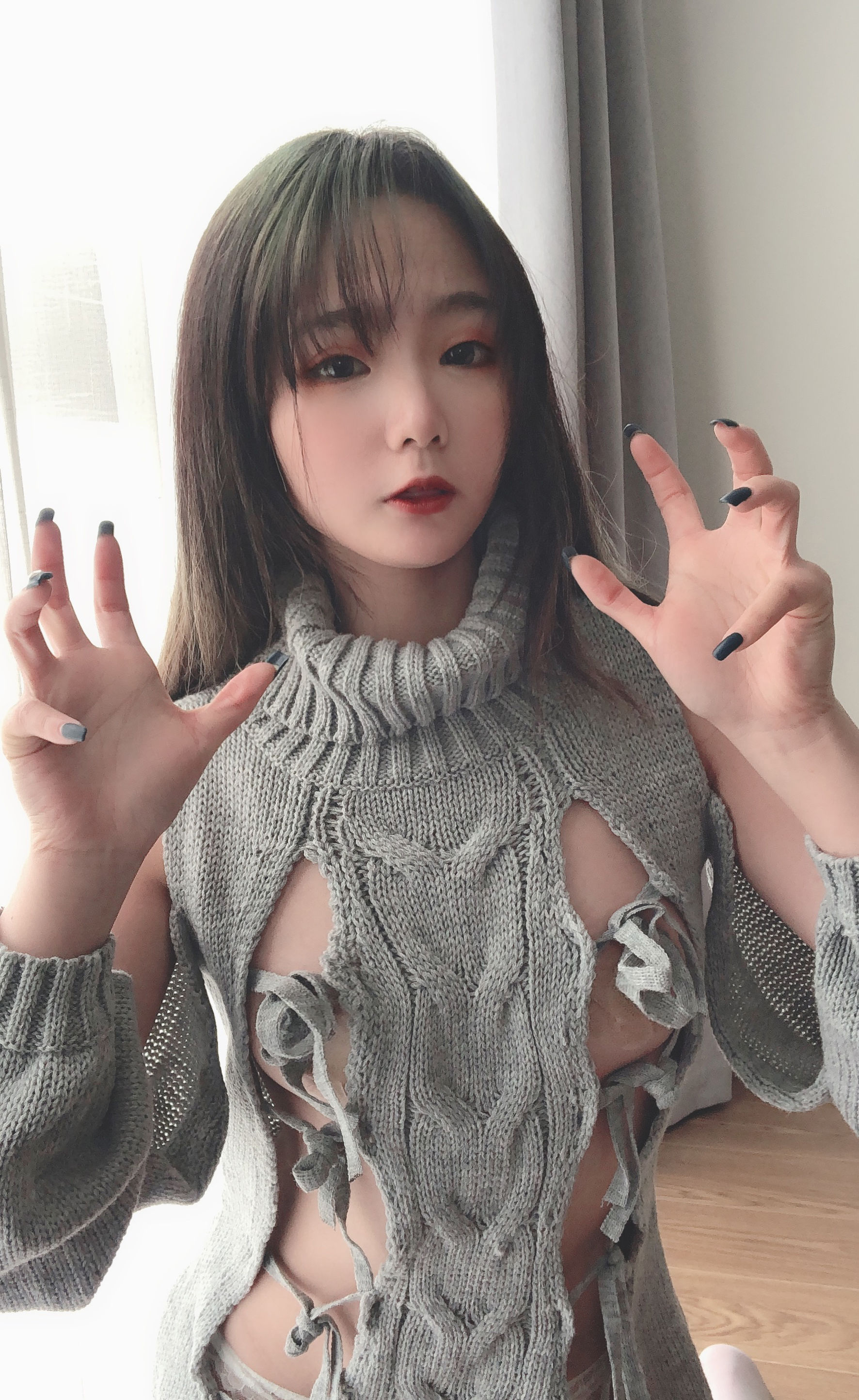 图片[8]-萌妹是青水 露背毛衣-秀臀网-高品质图集网