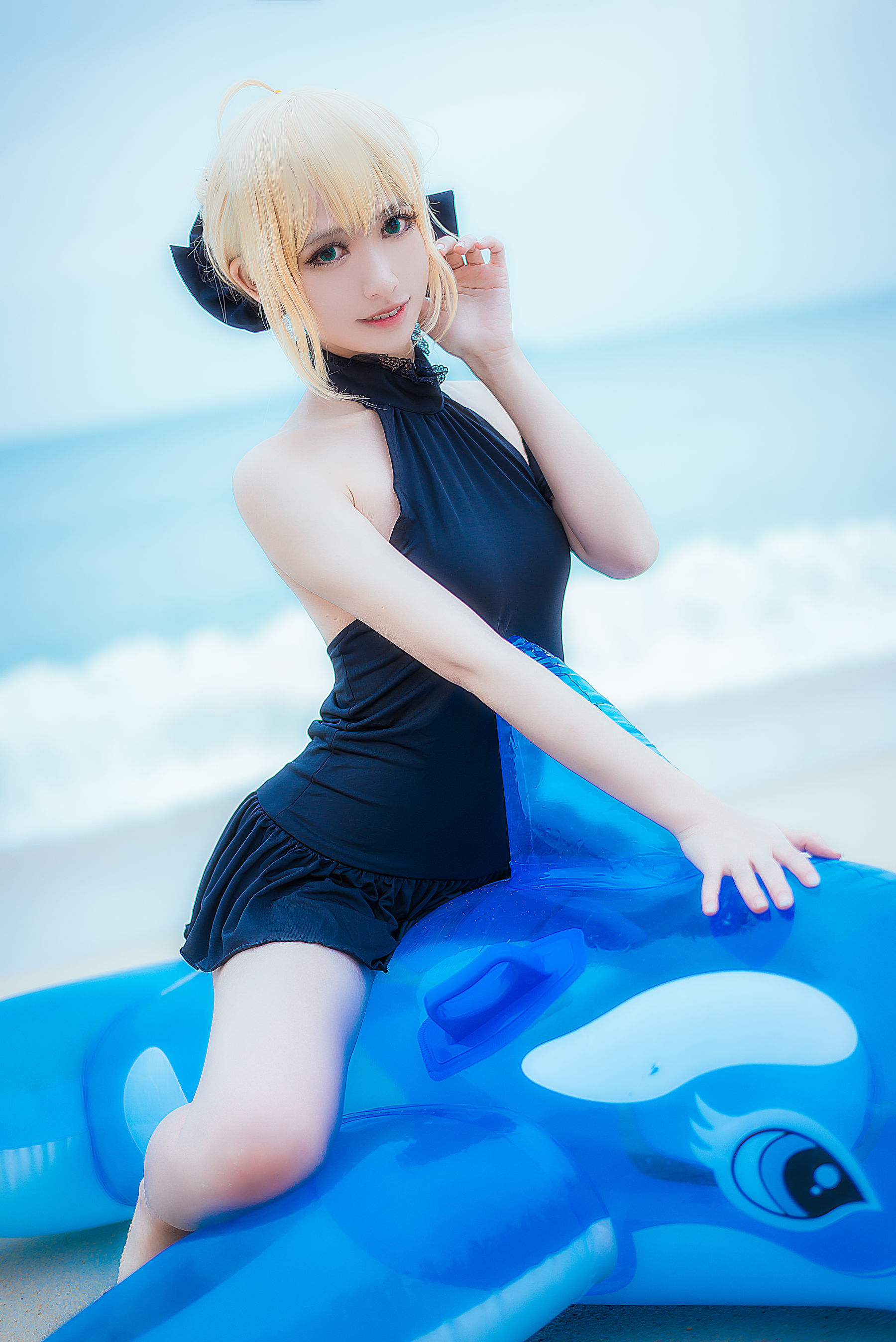 图片[9]-超人气Coser鳗鱼霏儿 King of Knight 海边-秀臀网-高品质图集网