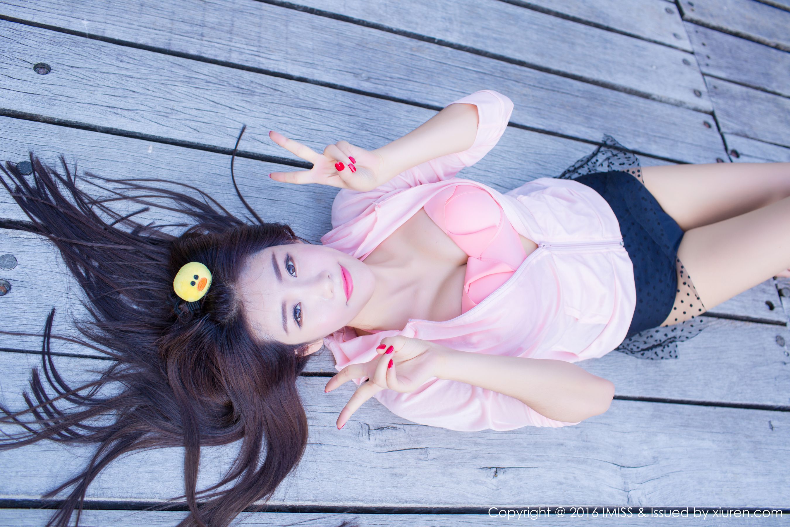 图片[8]-程小烦不烦《粉色装扮 白色裙子外拍》 [爱蜜社IMiss] Vol.086-秀臀网-高品质图集网