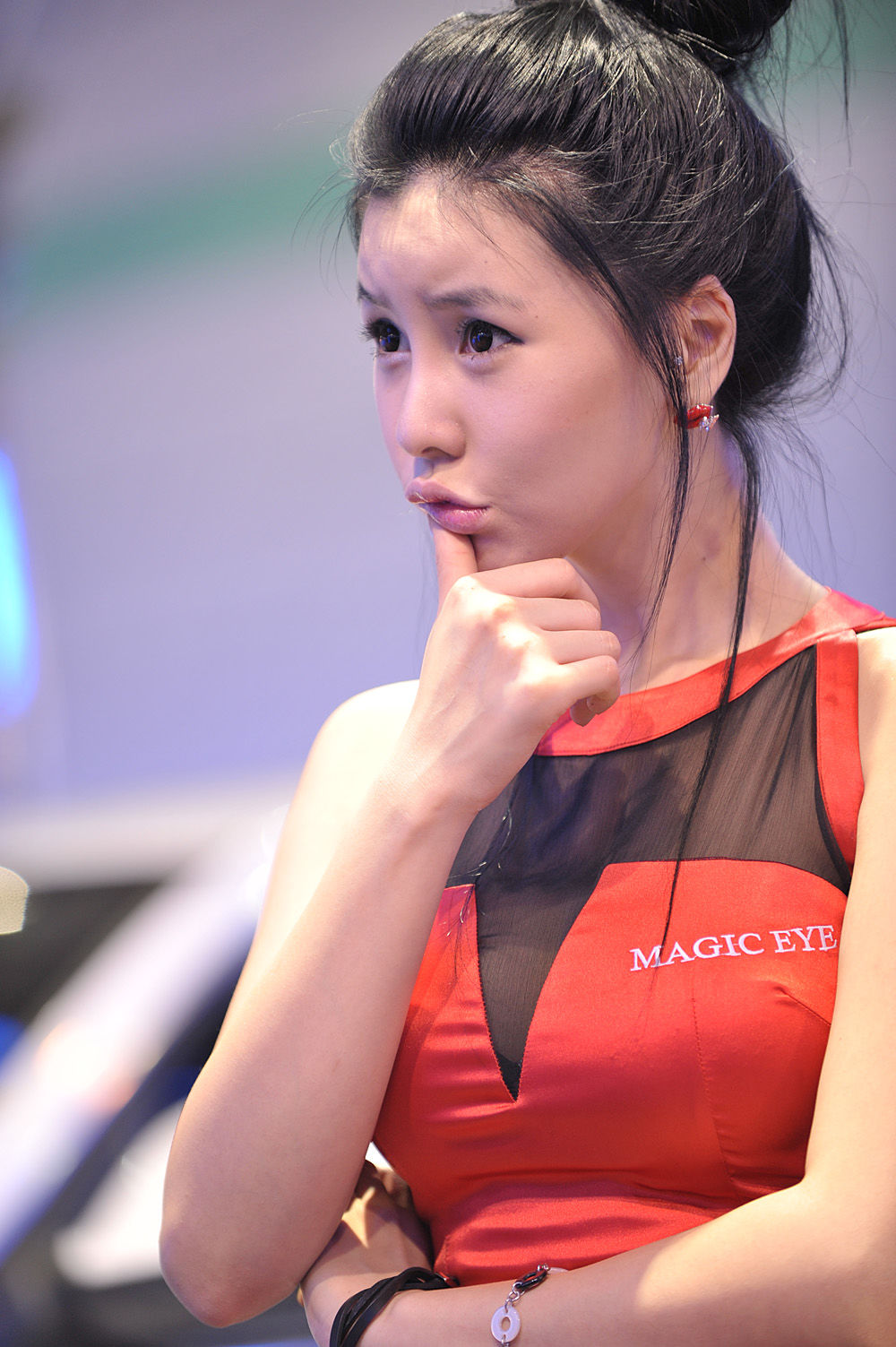 图片[7]-[韩国美女] 李智友 – 红裙制服车模-秀臀网-高品质图集网