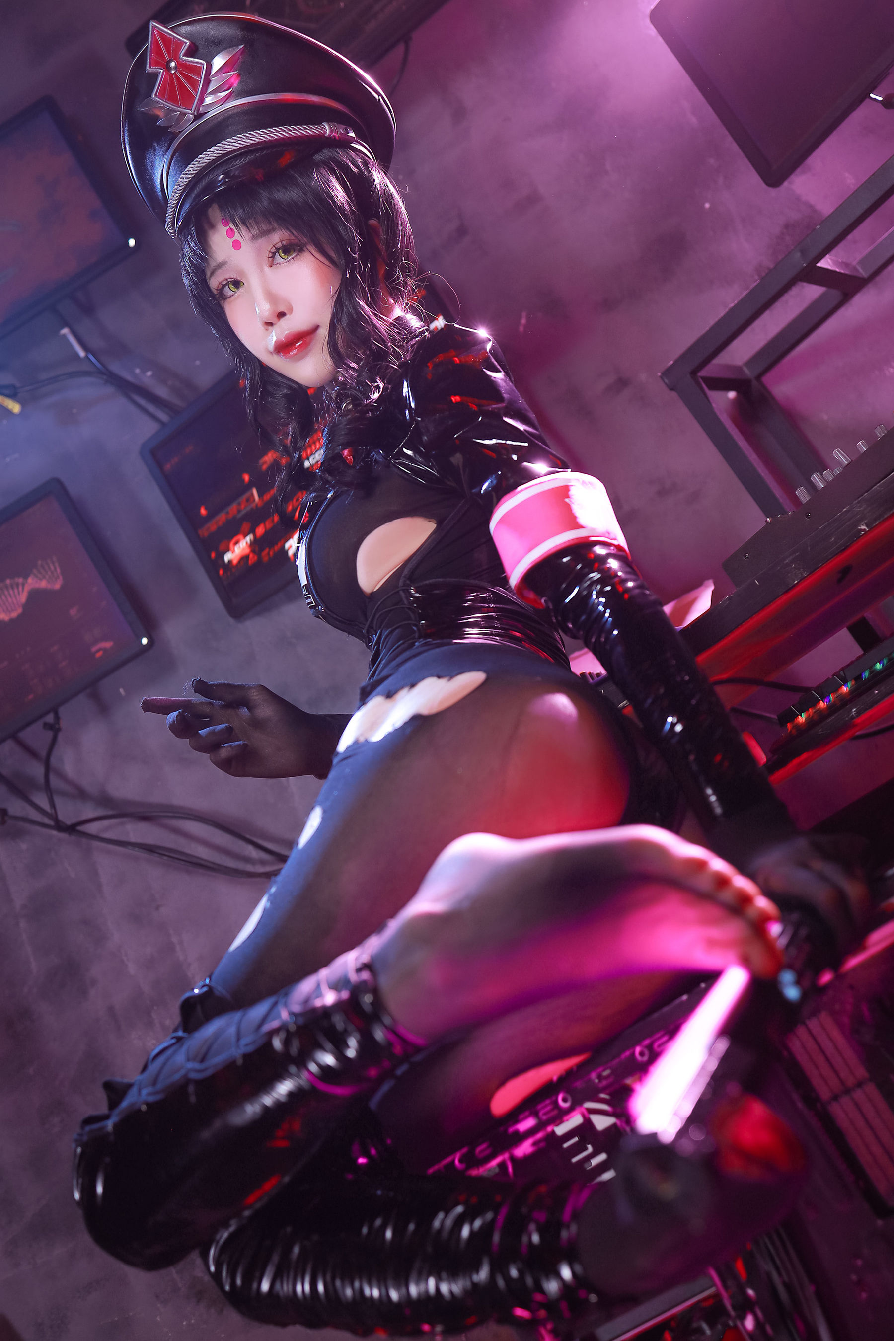 图片[8]-[Cosplay] 动漫博主水淼aqua – 杀生院祈荒警服-秀臀网-高品质图集网