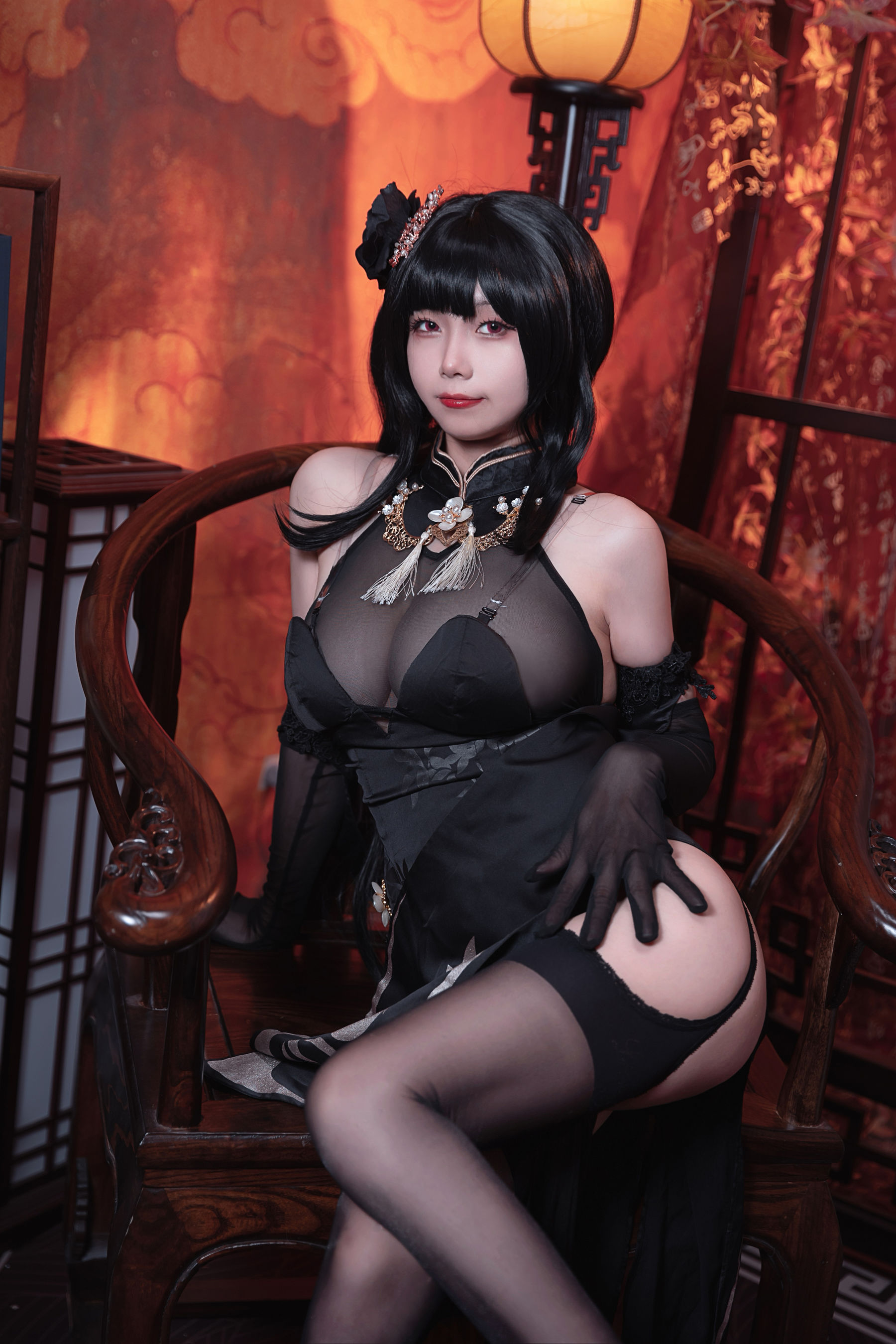 图片[4]-[福利COS] 末夜787 – 镇海旗袍-蕾丝百合网-美图分享,Cosplay美图,私房写真,套图下载