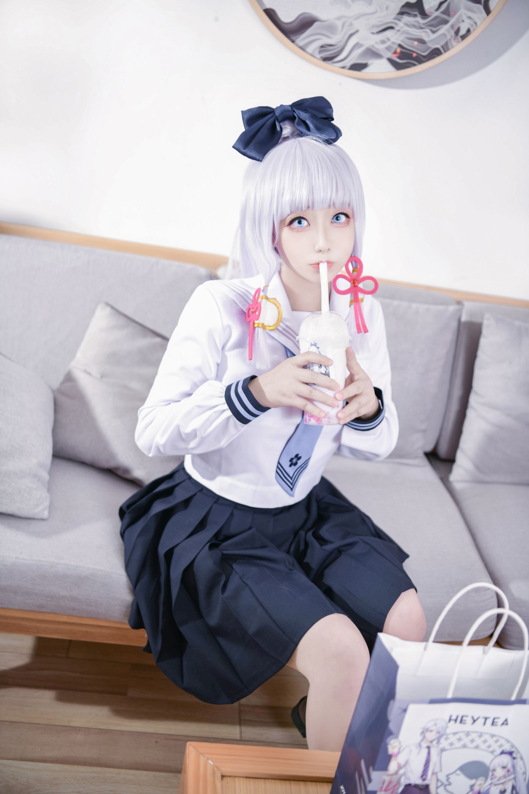 图片[7]-[福利COS] 章鱼娘 – 原神 神里綾華 JK-秀臀网-高品质图集网