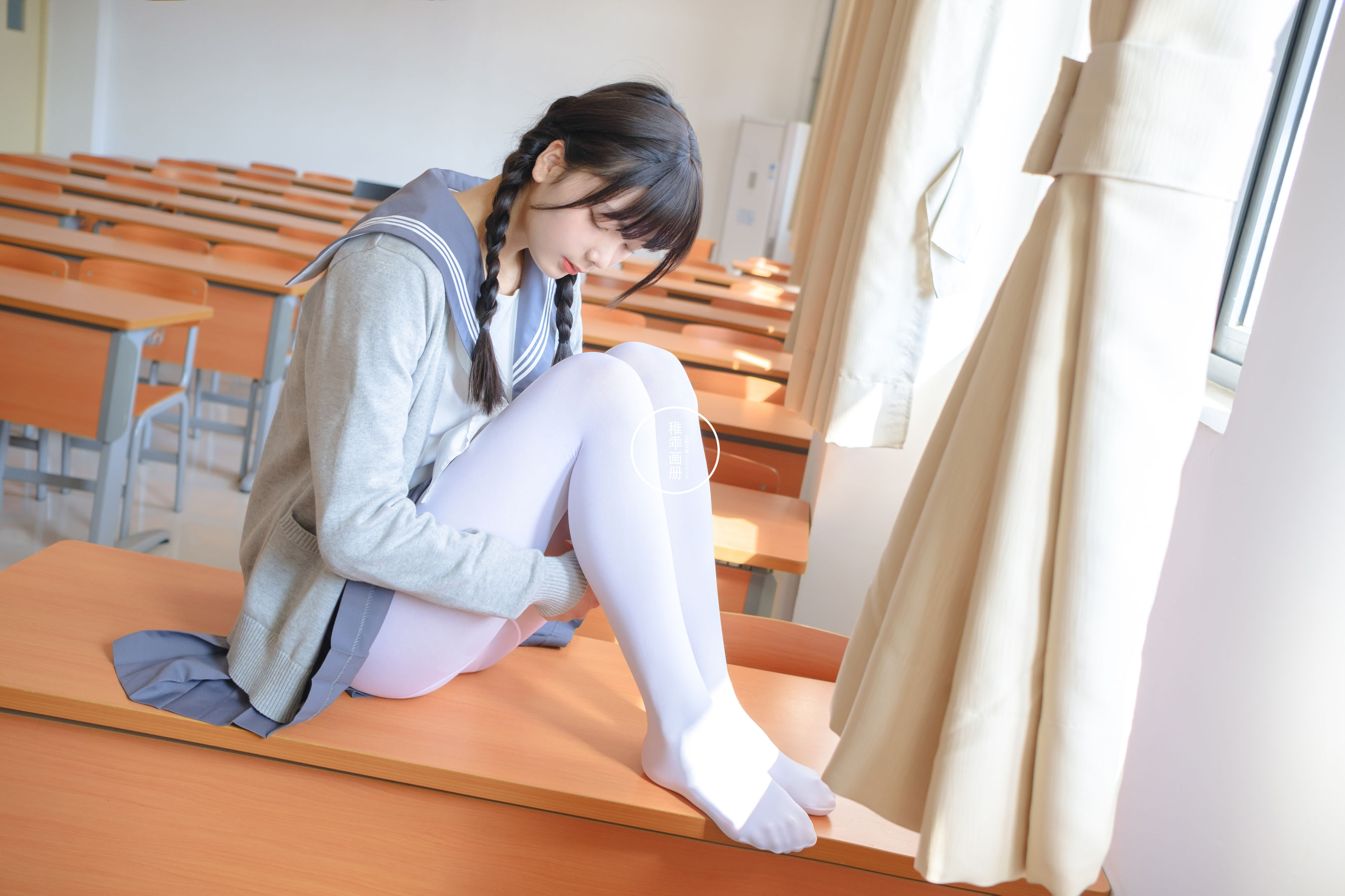 图片[7]-[福利COS] 柴系小乖(稚乖画册) – 晴空 赤西夜夜 80D白丝-秀臀网-高品质图集网