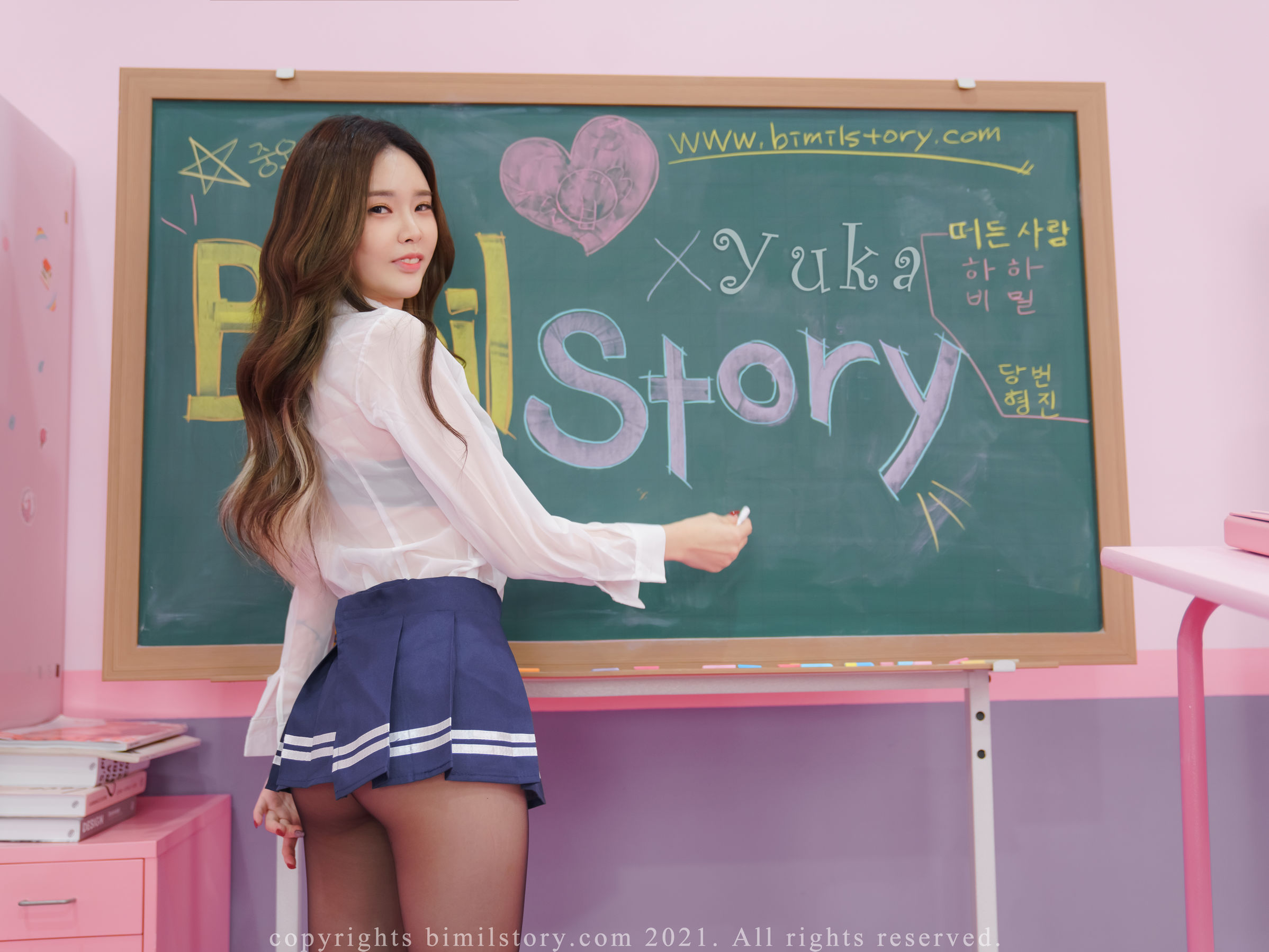 图片[3]-[Bimilstory] Yuka – Vol.02 Yuka is in Secret Class-蕾丝百合网-美图分享,Cosplay美图,私房写真,套图下载