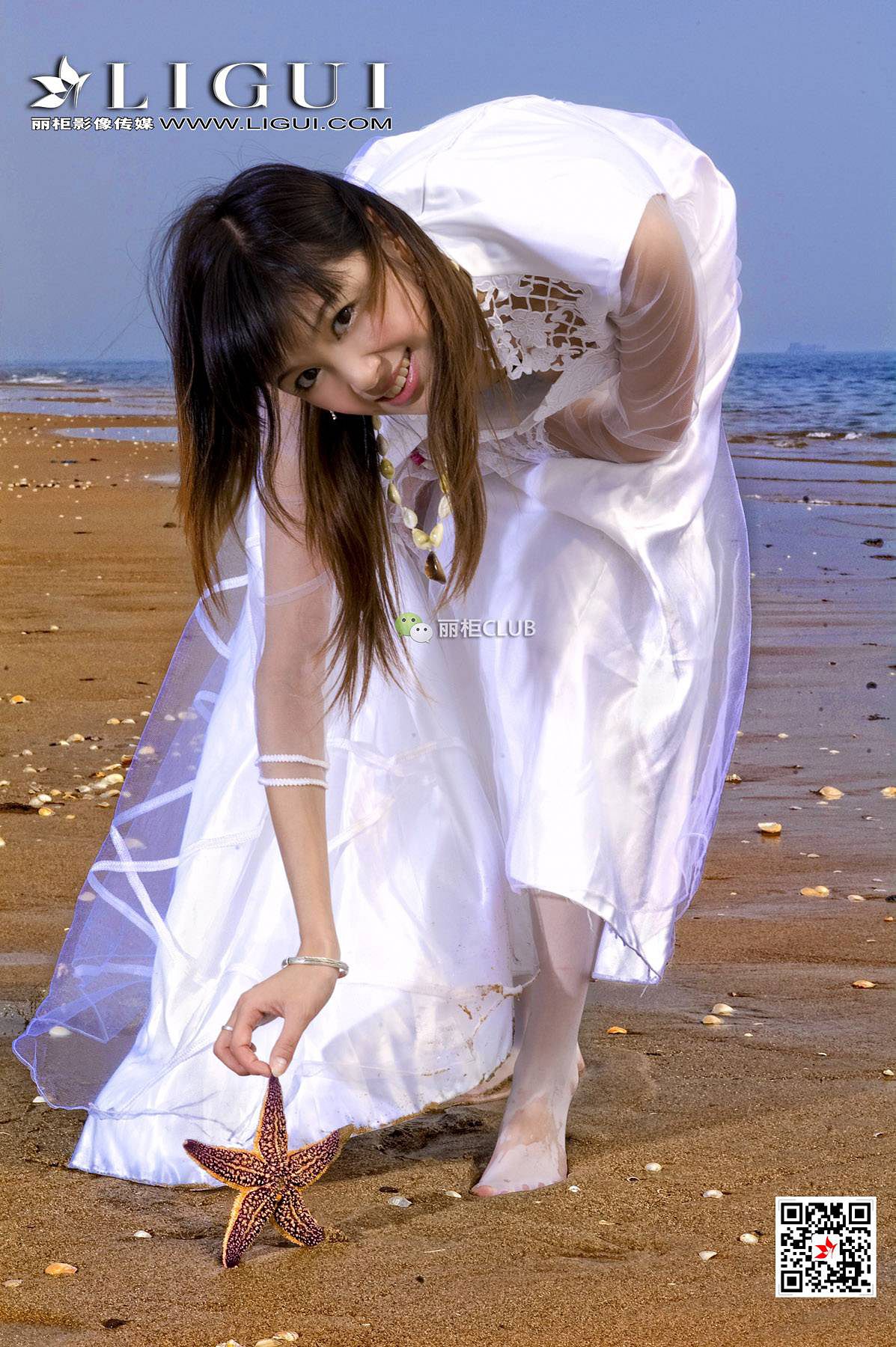 图片[7]-菲儿《沙滩婚纱》 [丽柜LIGUI] 网络丽人-秀臀网-高品质图集网