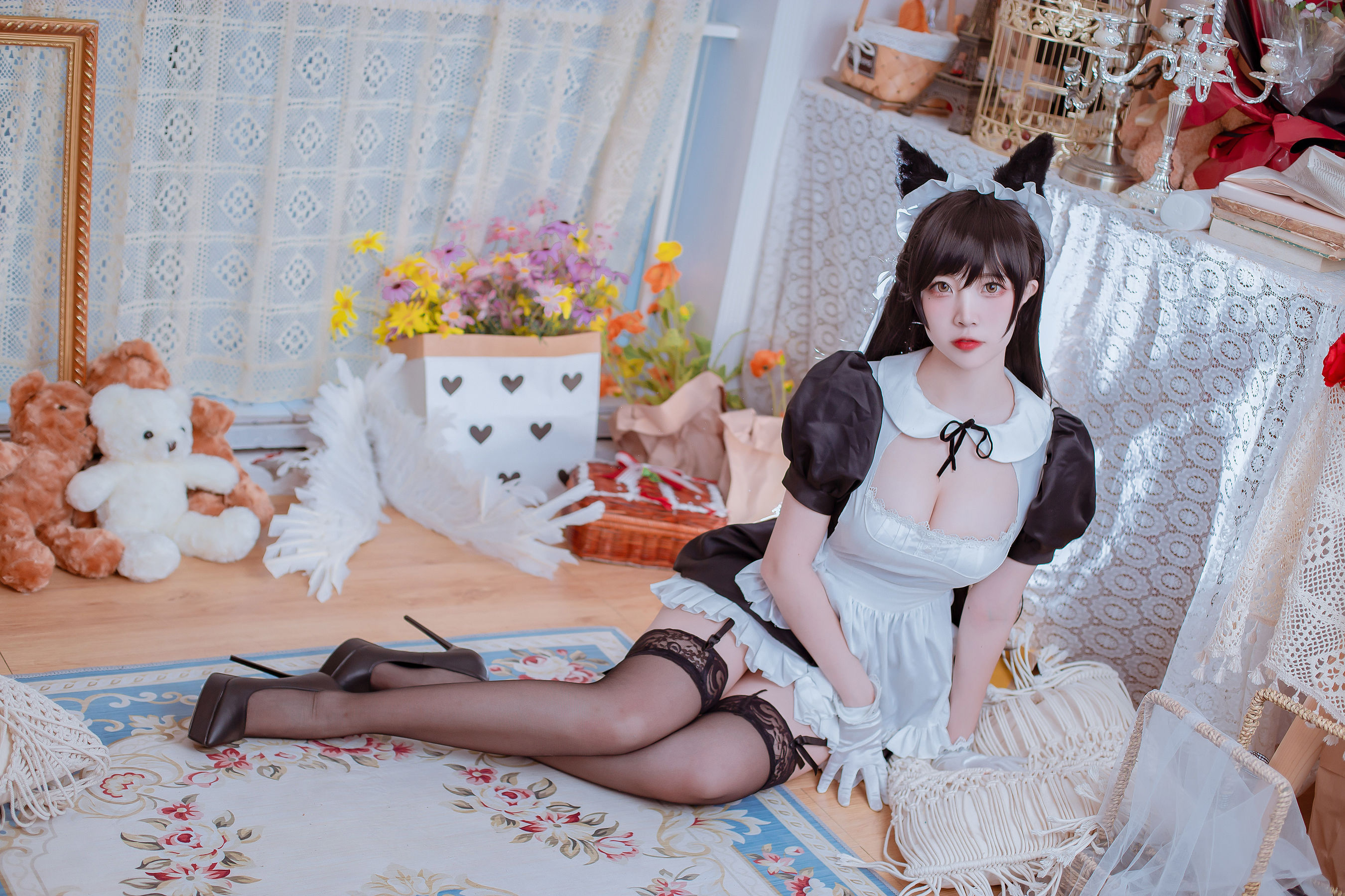 图片[9]-[Cosplay写真] 人气Coser二佐Nisa – 犬之眷之碧蓝爱宕 女仆-秀臀网-高品质图集网
