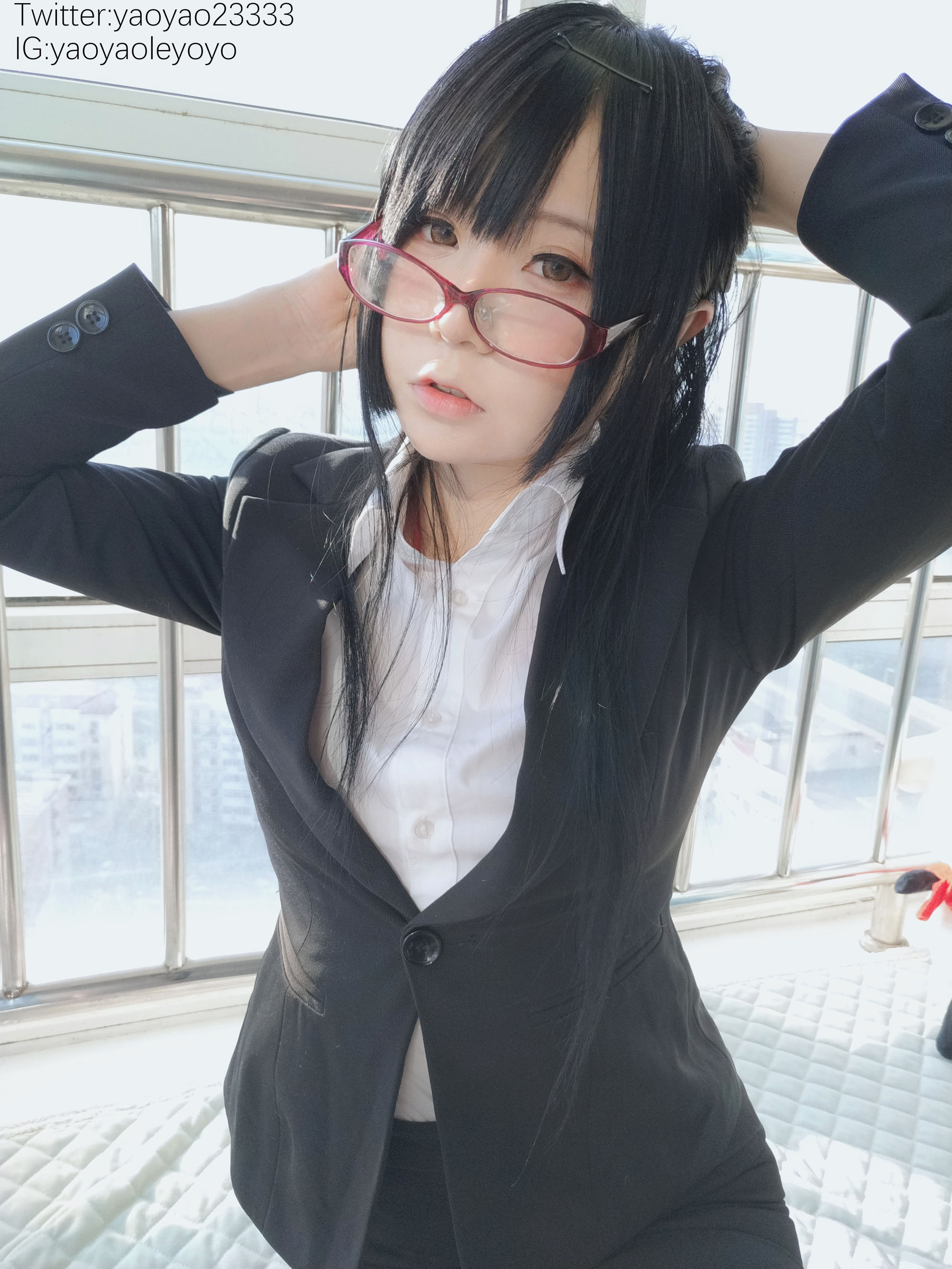 图片[4]-[福利COS] 萌妹子Coser摇摇乐yoyo – 补习老师-蕾丝百合网-美图分享,Cosplay美图,私房写真,套图下载