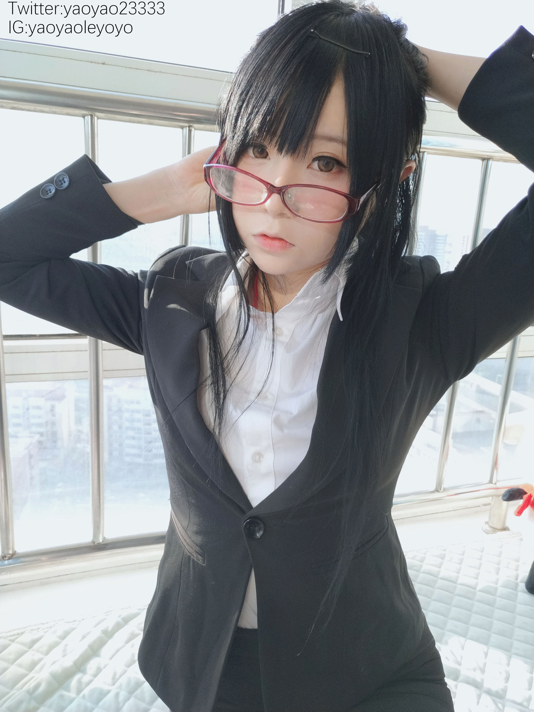 图片[3]-[福利COS] 萌妹子Coser摇摇乐yoyo – 补习老师-蕾丝百合网-美图分享,Cosplay美图,私房写真,套图下载