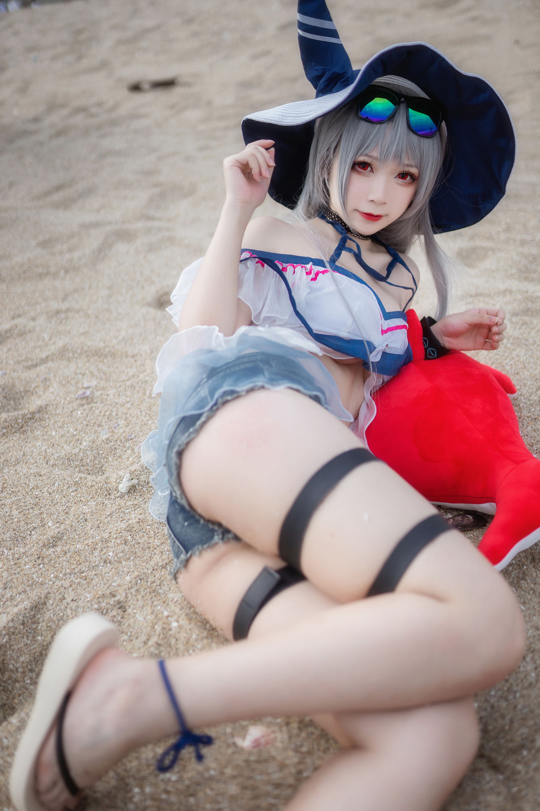 图片[9]-[Cosplay] 动漫博主樱落酱w – 斯卡蒂泳装-秀臀网-高品质图集网