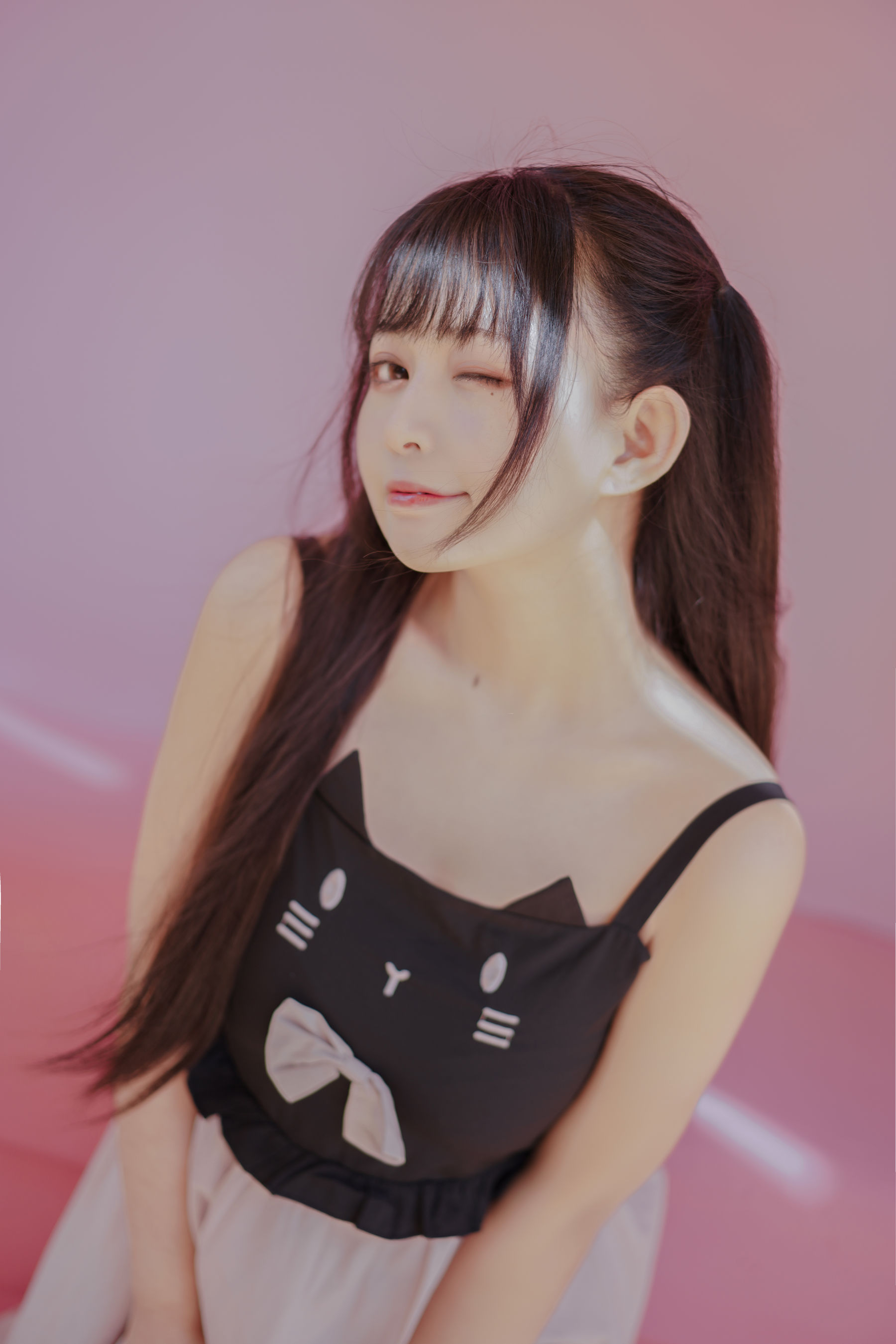 图片[7]-[Cosplay写真] 大眼萌妹黑猫猫OvO – pink-秀臀网-高品质图集网
