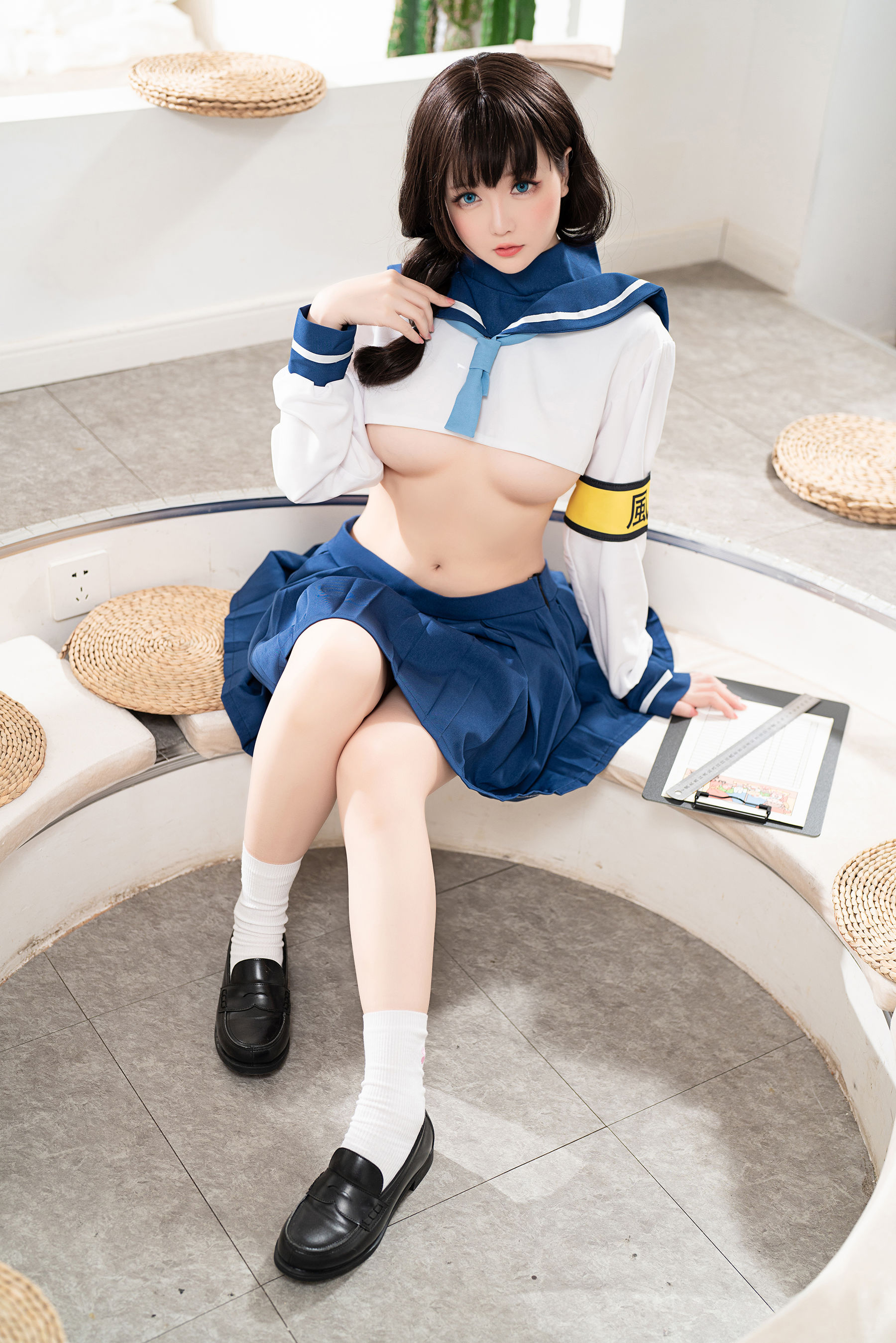 [福利COS] Coser小姐姐星之迟迟 – 风纪委员-蕾丝百合网-美图分享,Cosplay美图,私房写真,套图下载
