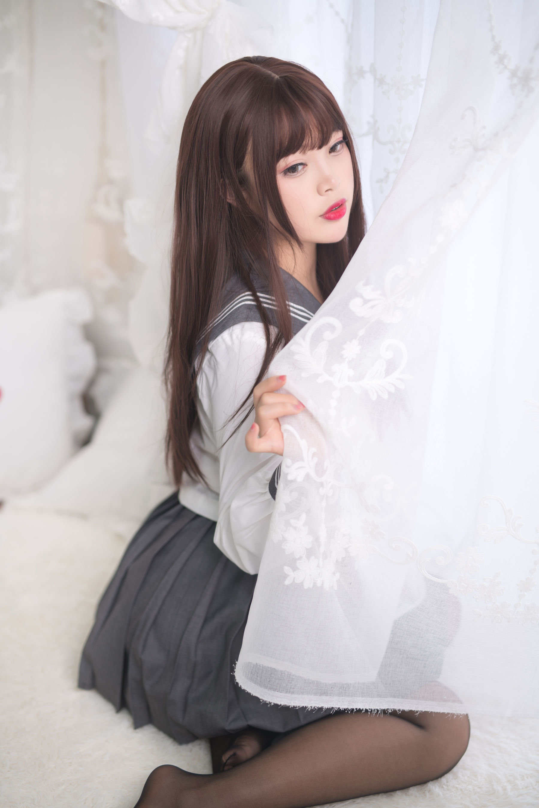 图片[3]-[Cosplay写真] 萌系小姐姐-白烨- – 黑丝制服少女-蕾丝百合网-美图分享,Cosplay美图,私房写真,套图下载