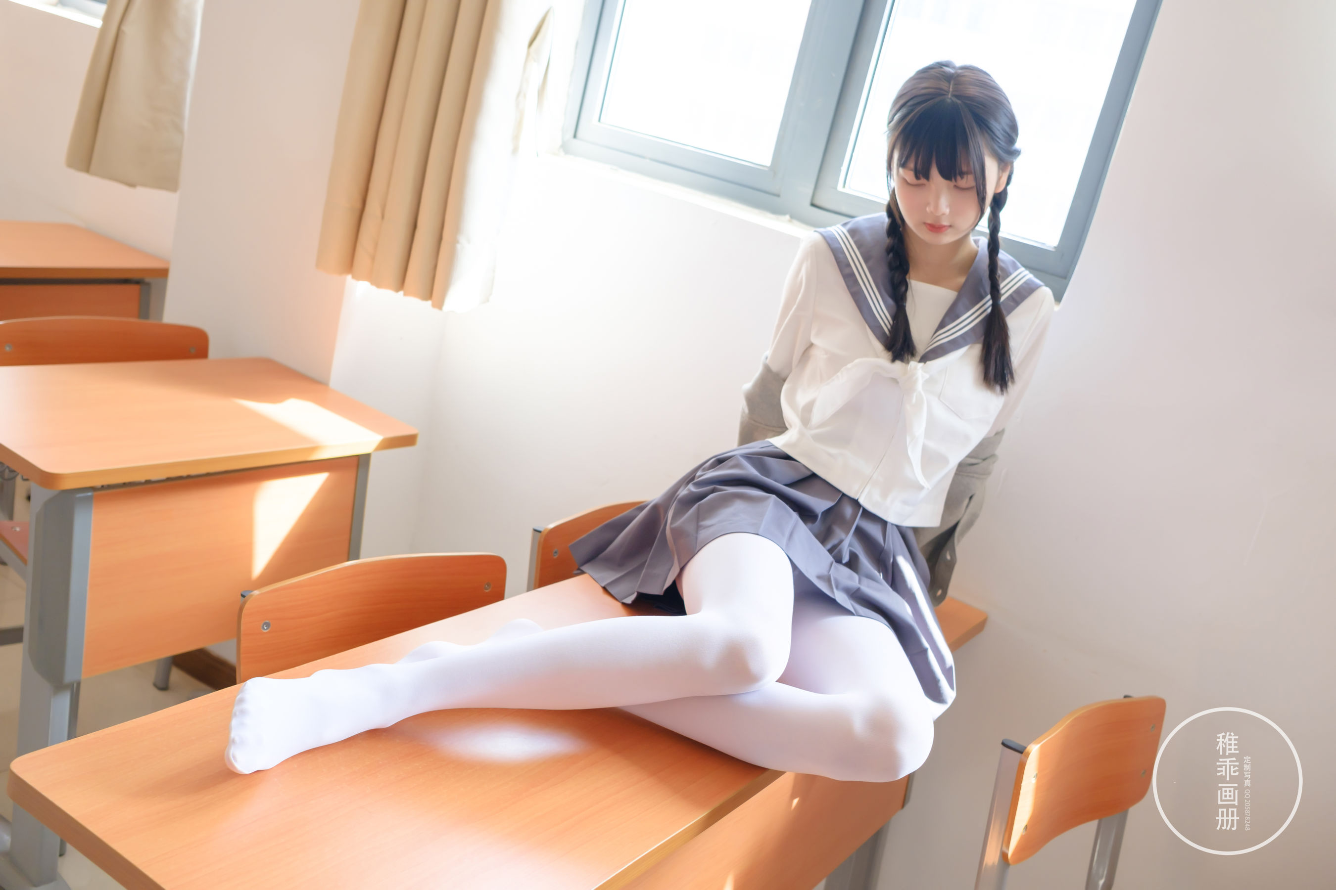 图片[8]-[福利COS] 柴系小乖(稚乖画册) – 晴空 赤西夜夜 80D白丝-秀臀网-高品质图集网