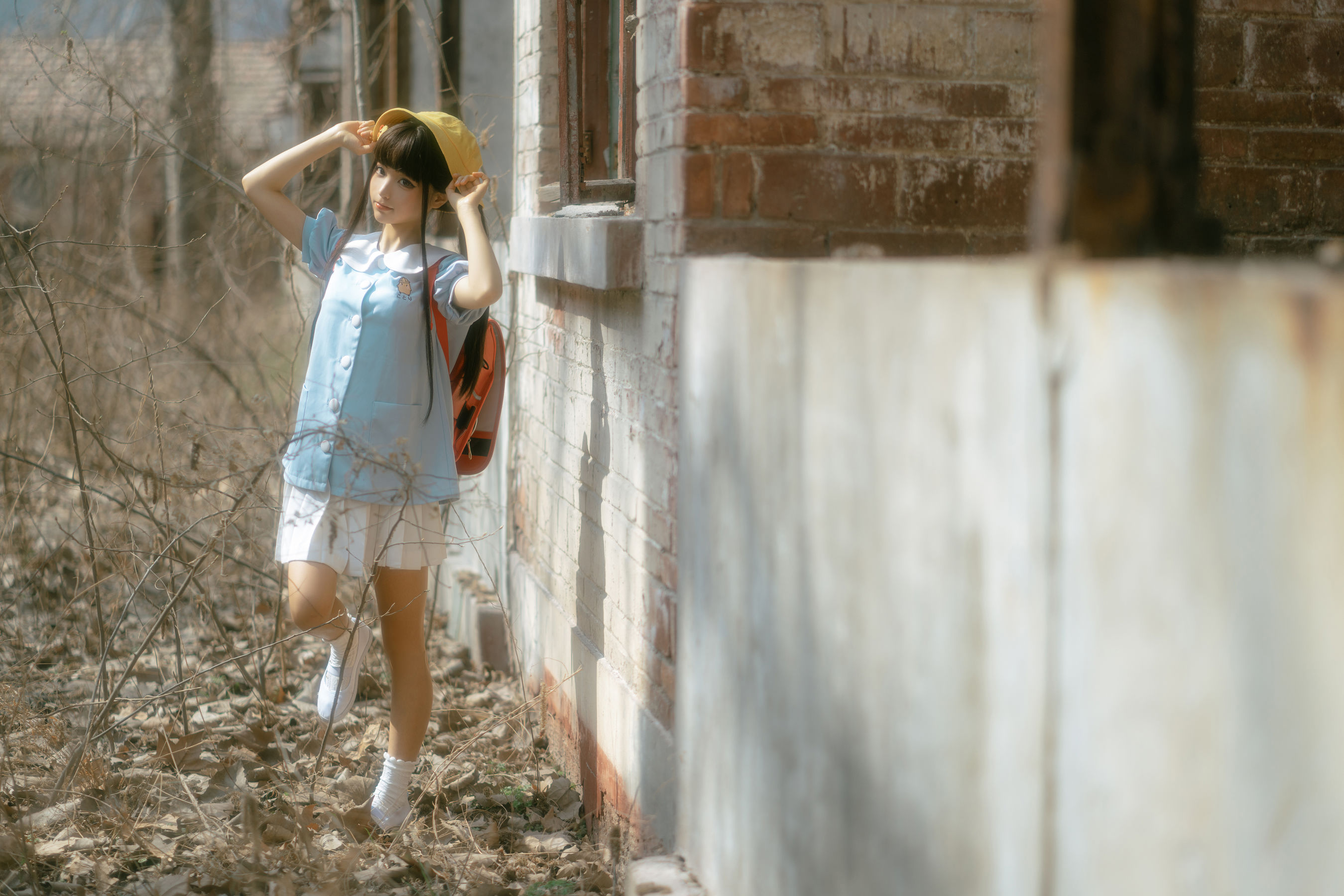 图片[2]-[福利COS] 动漫博主蠢沫沫 – 小黄帽 绅士版-蕾丝百合网-美图分享,Cosplay美图,私房写真,套图下载