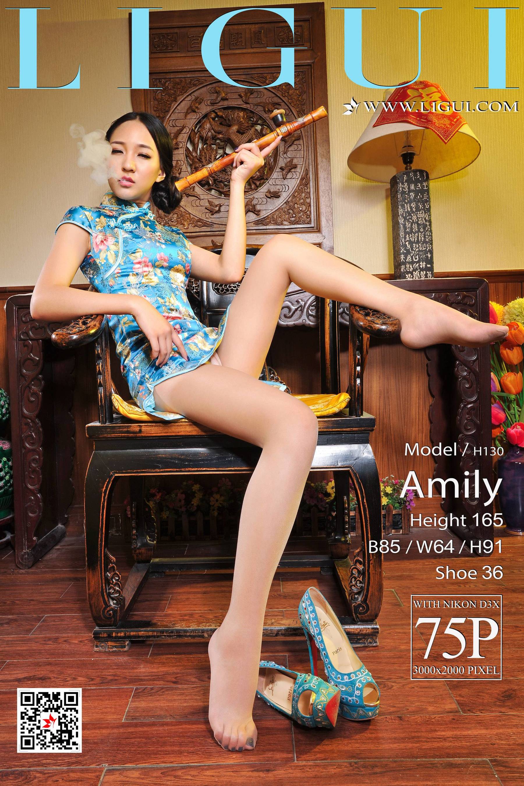 图片[1]-[丽柜Ligui] Model Amily-秀臀网-高品质图集网