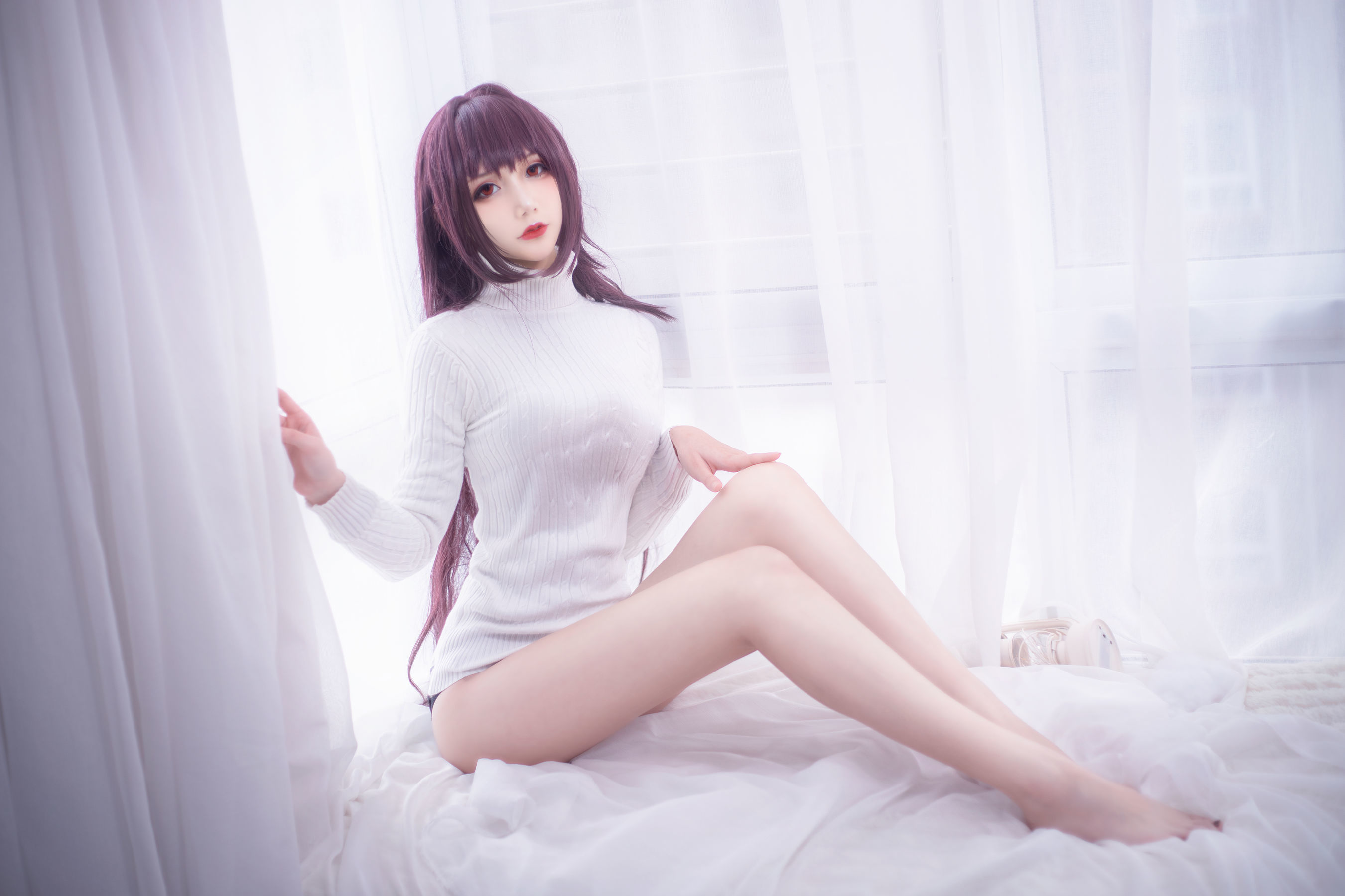 [COS福利] COS妹子仙九Airi – 斯卡哈毛衣-蕾丝百合网-美图分享,Cosplay美图,私房写真,套图下载