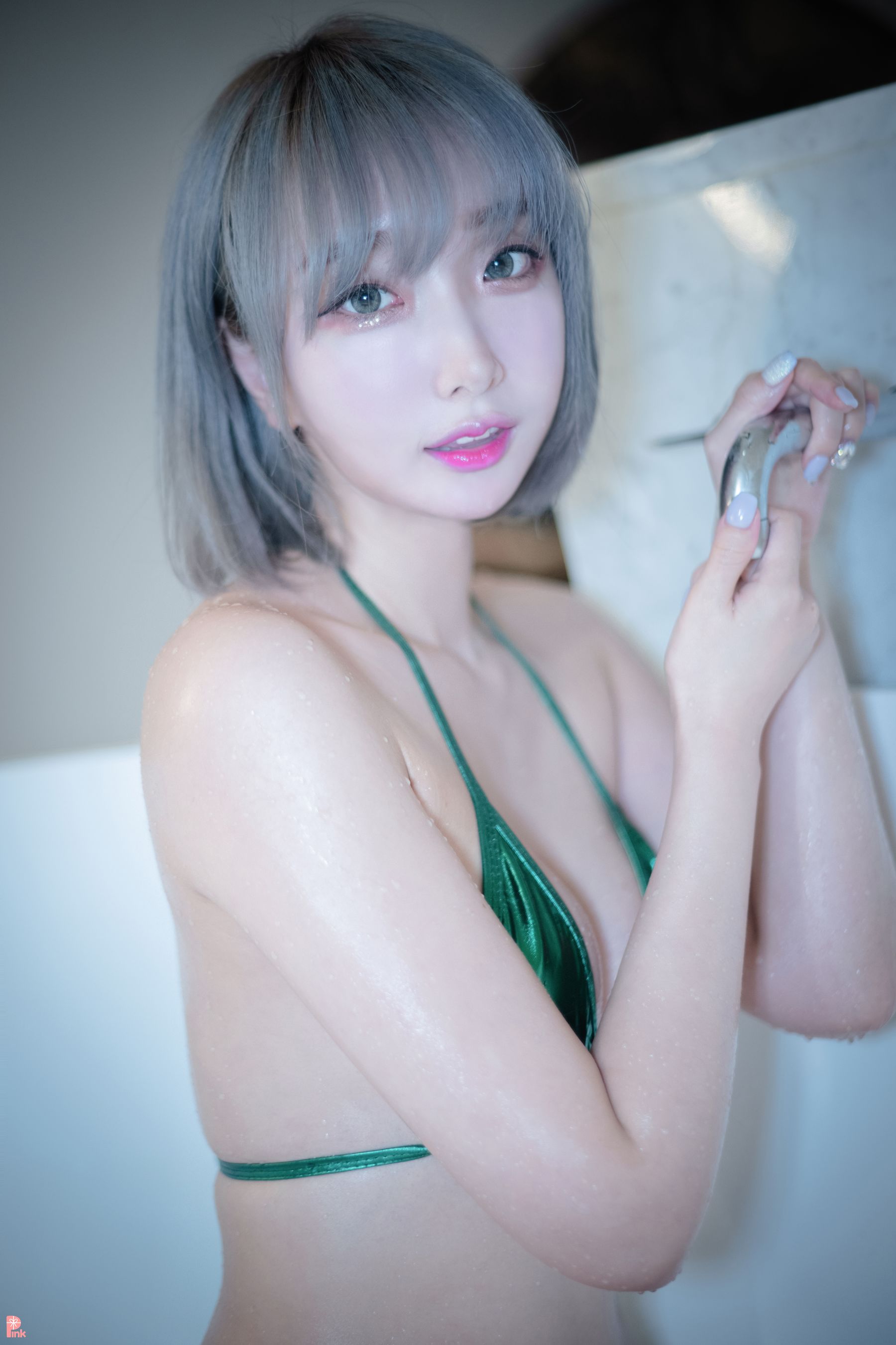 图片[3]-[PINK RIBBON] Dayeon – E-bIKINI Green-蕾丝百合网-美图分享,Cosplay美图,私房写真,套图下载