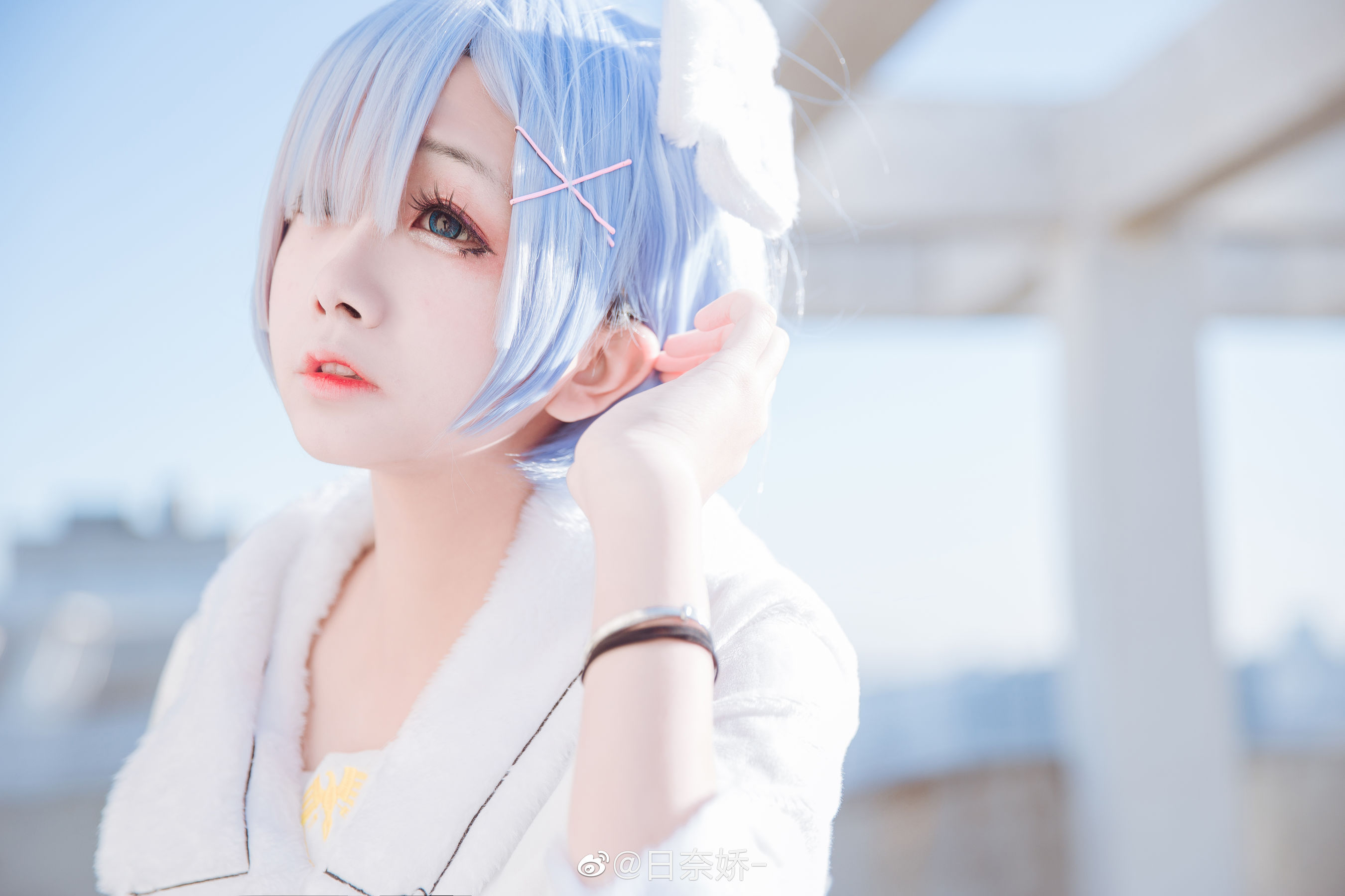 [COS福利] 日奈娇 – 蕾姆 白裙-蕾丝百合网-美图分享,Cosplay美图,私房写真,套图下载