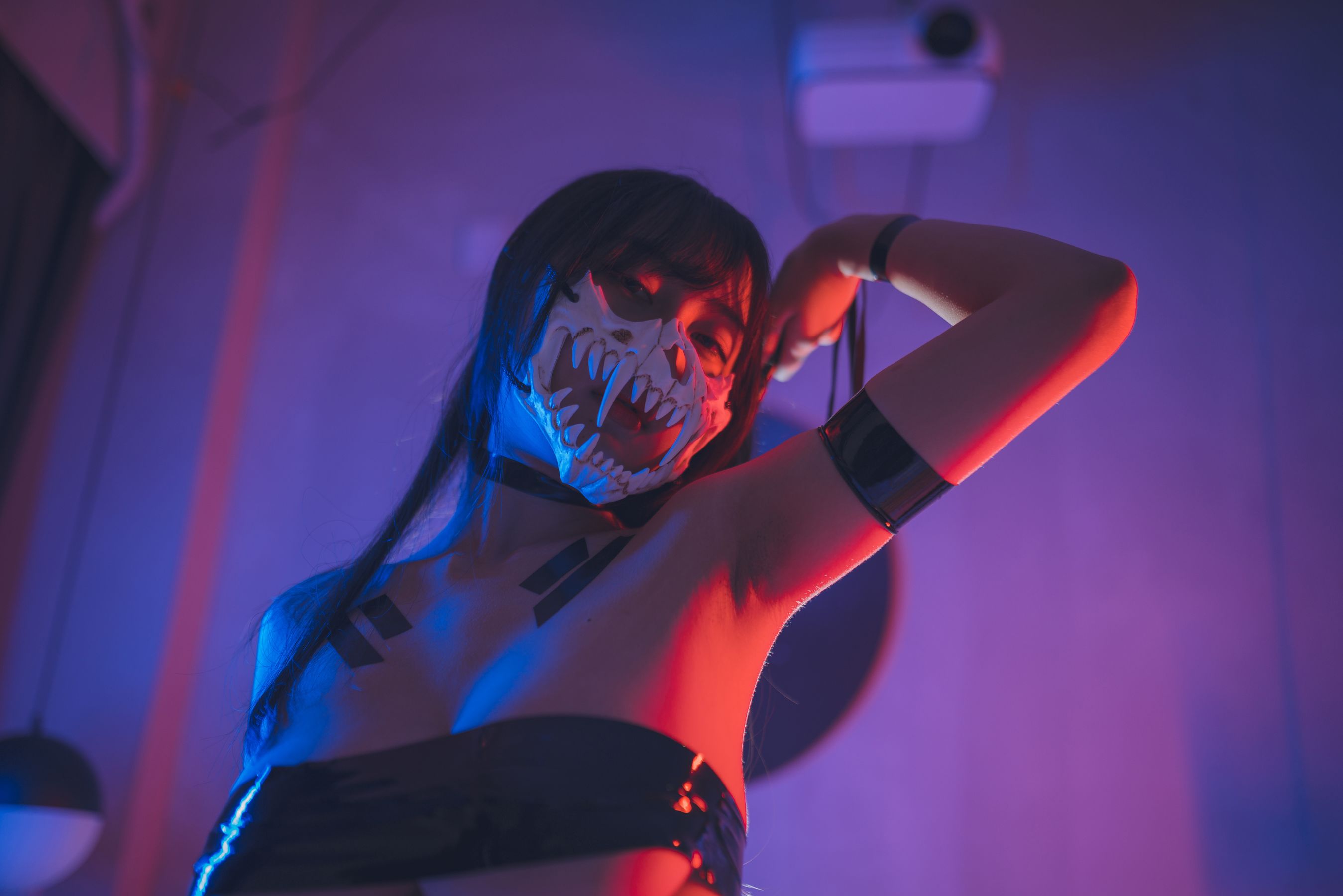 图片[2]-浅安安 – 黑胶带-蕾丝百合网-美图分享,Cosplay美图,私房写真,套图下载