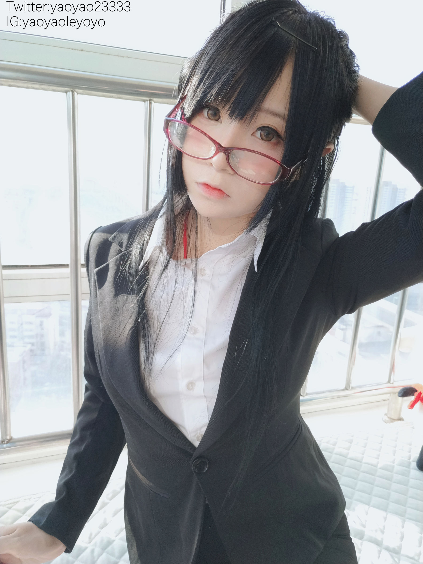 图片[2]-[福利COS] 萌妹子Coser摇摇乐yoyo – 补习老师-蕾丝百合网-美图分享,Cosplay美图,私房写真,套图下载