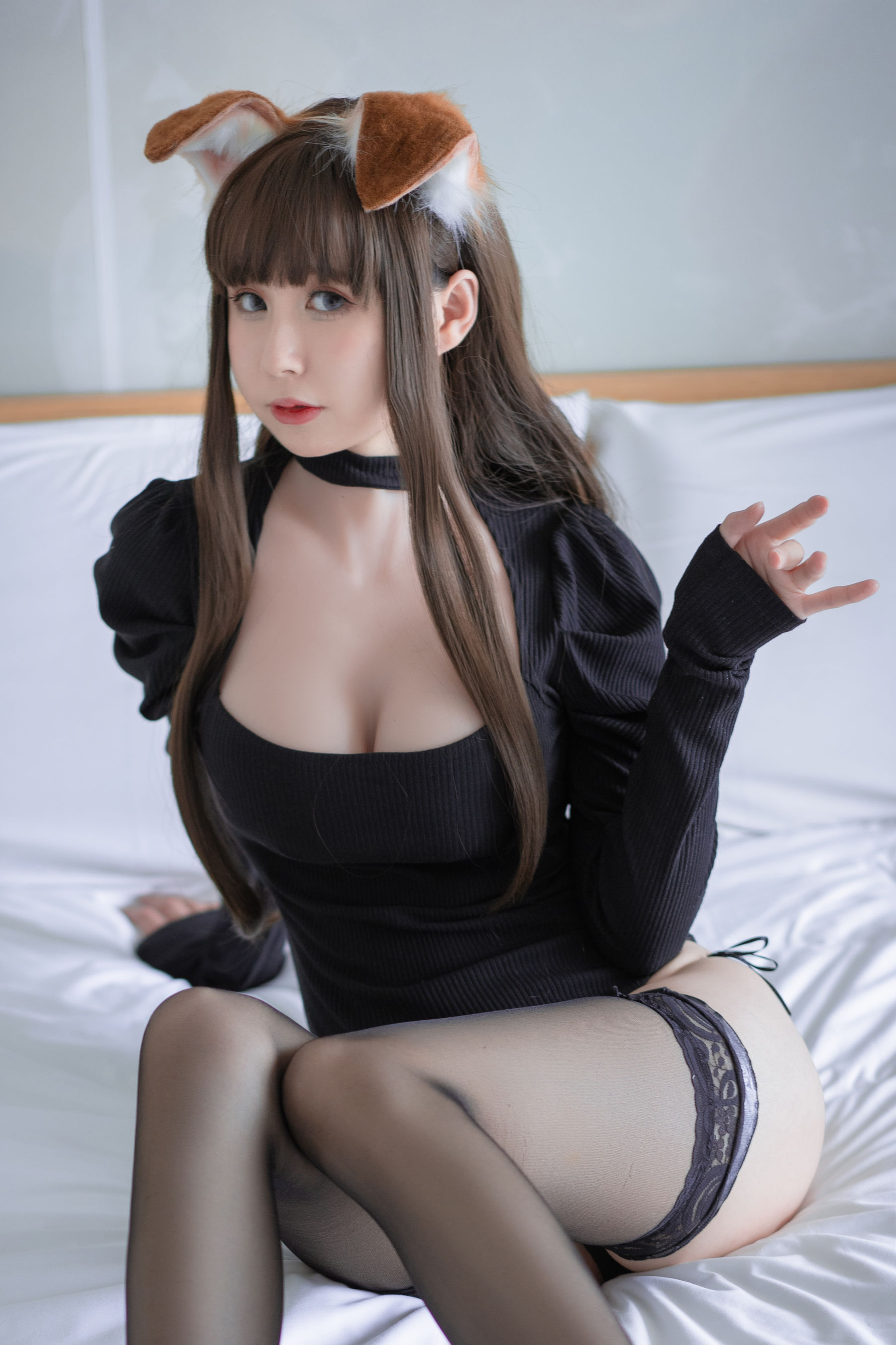 图片[8]-[Cosplay] 西园寺南歌 – 折耳犬黑色连体衣-秀臀网-高品质图集网
