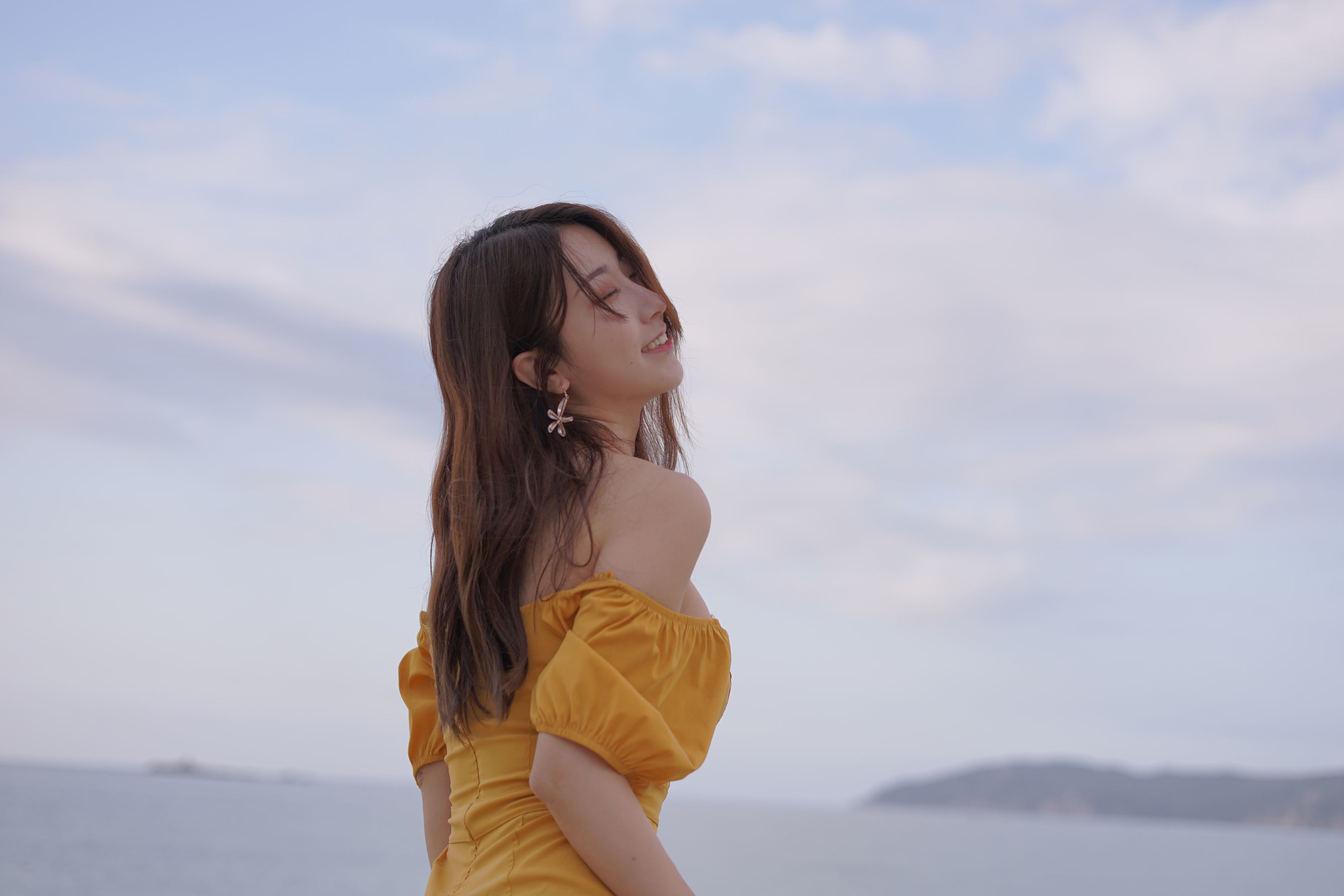 图片[9]-[COS福利] 人气Coser黑川 – 海岛之旅 黄色连衣裙-秀臀网-高品质图集网