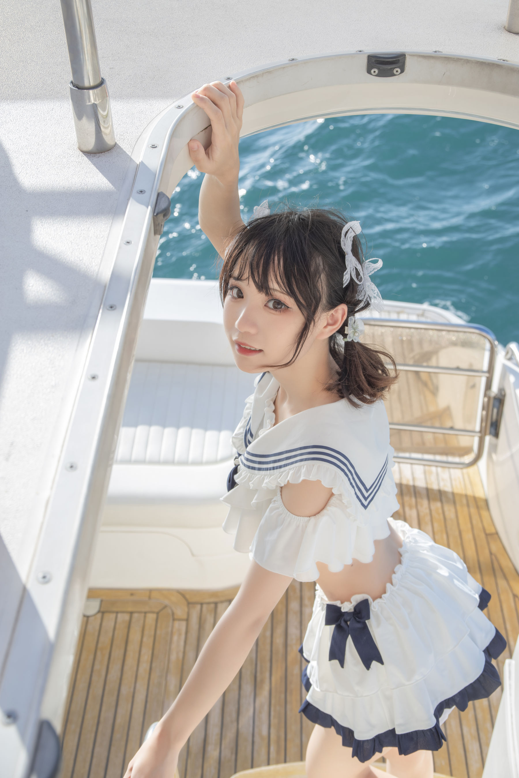 图片[9]-[福利COS] 花柒Hana – 三亚熊之海军风泳装-秀臀网-高品质图集网