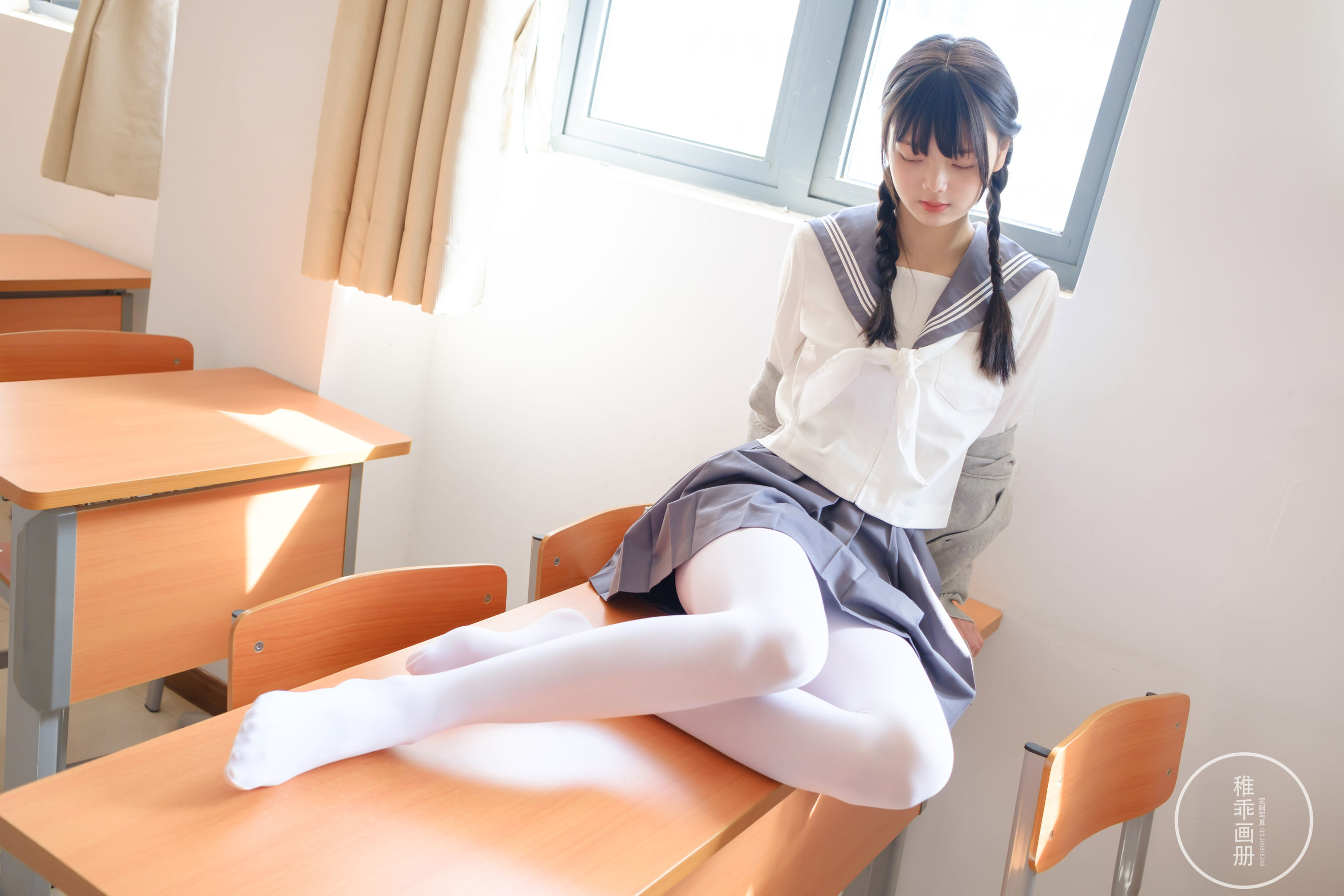 图片[9]-[福利COS] 柴系小乖(稚乖画册) – 晴空 赤西夜夜 80D白丝-秀臀网-高品质图集网