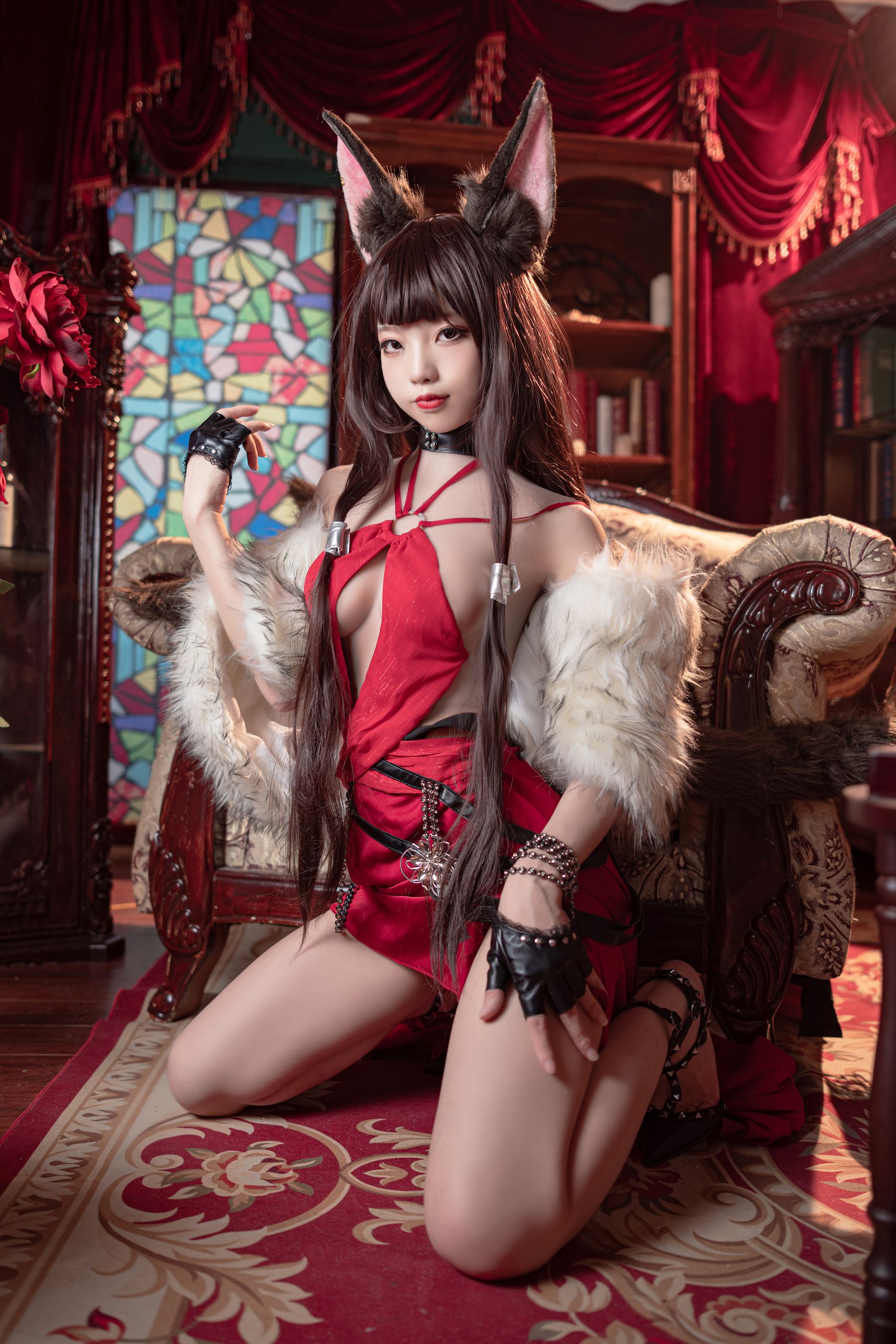 图片[2]-[福利COS] 狐玖玖 – 碧蓝航线 赤城-蕾丝百合网-美图分享,Cosplay美图,私房写真,套图下载
